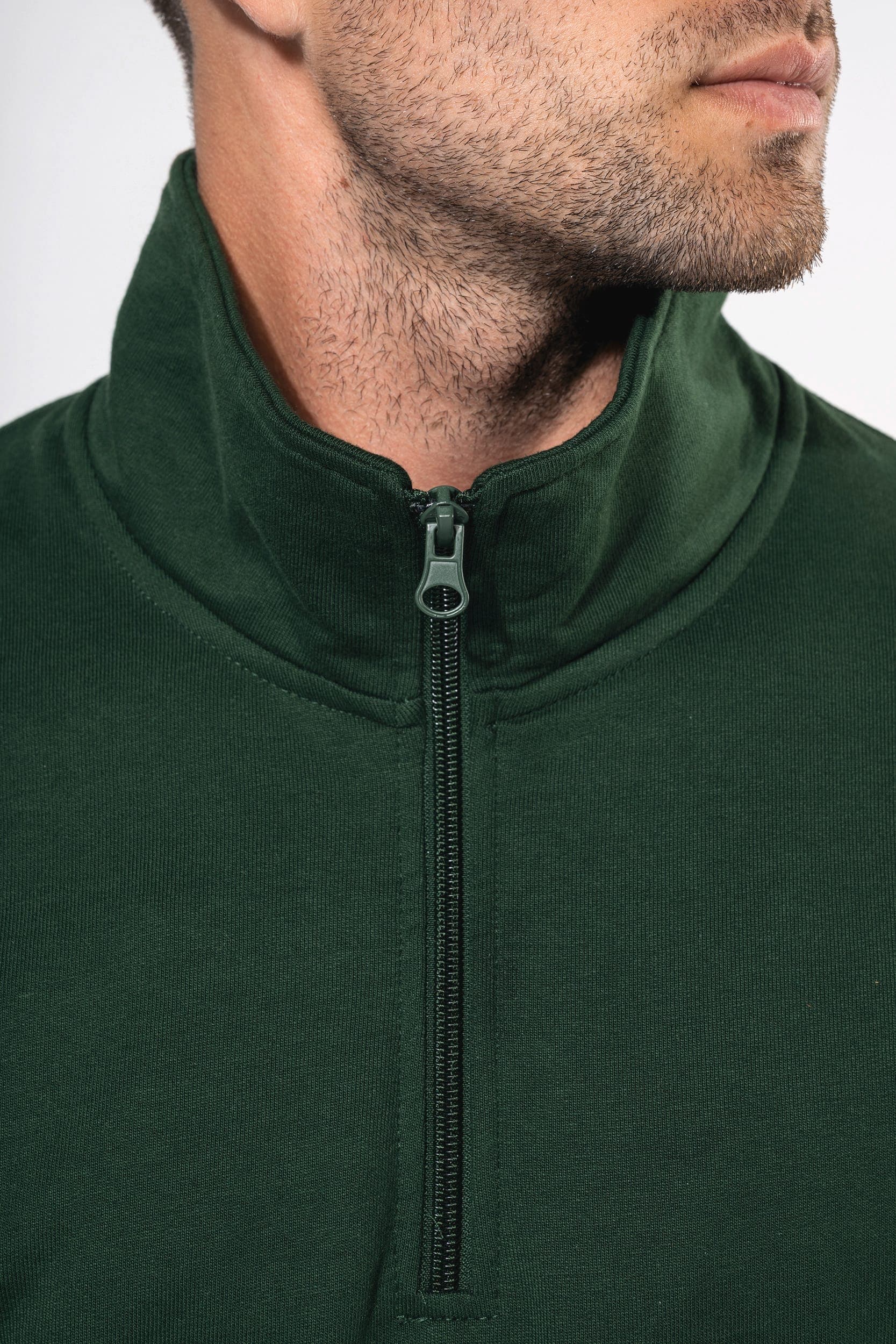 Sweat-shirt col zippé homme en situation