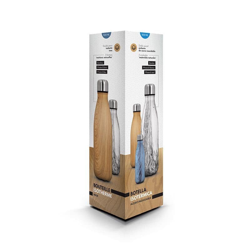 BOUTEILLE GOURDE 50 cl ISOTHERME DOUBLE-PAROI INOX en situation
