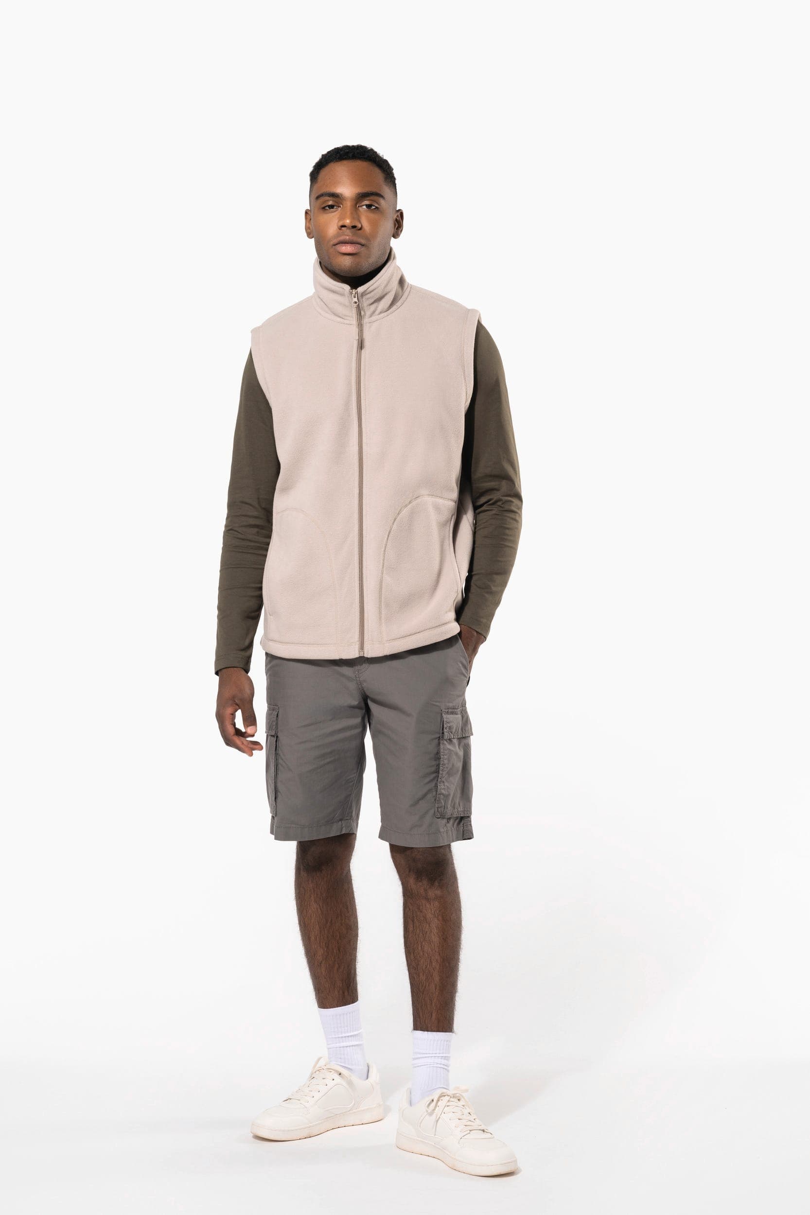 Bodywarmer micropolaire homme en situation