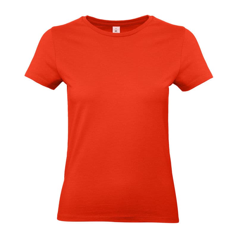 B&C #E190 /WOMEN T-SHIRT coloris Rouge feu