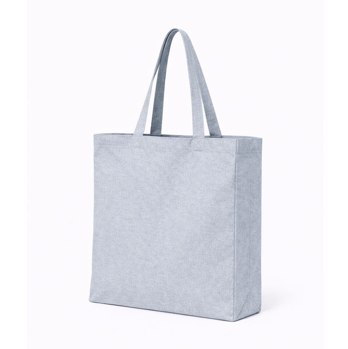 RECYCLED TOTE BAG WITH GUSSET coloris Gris clair chiné