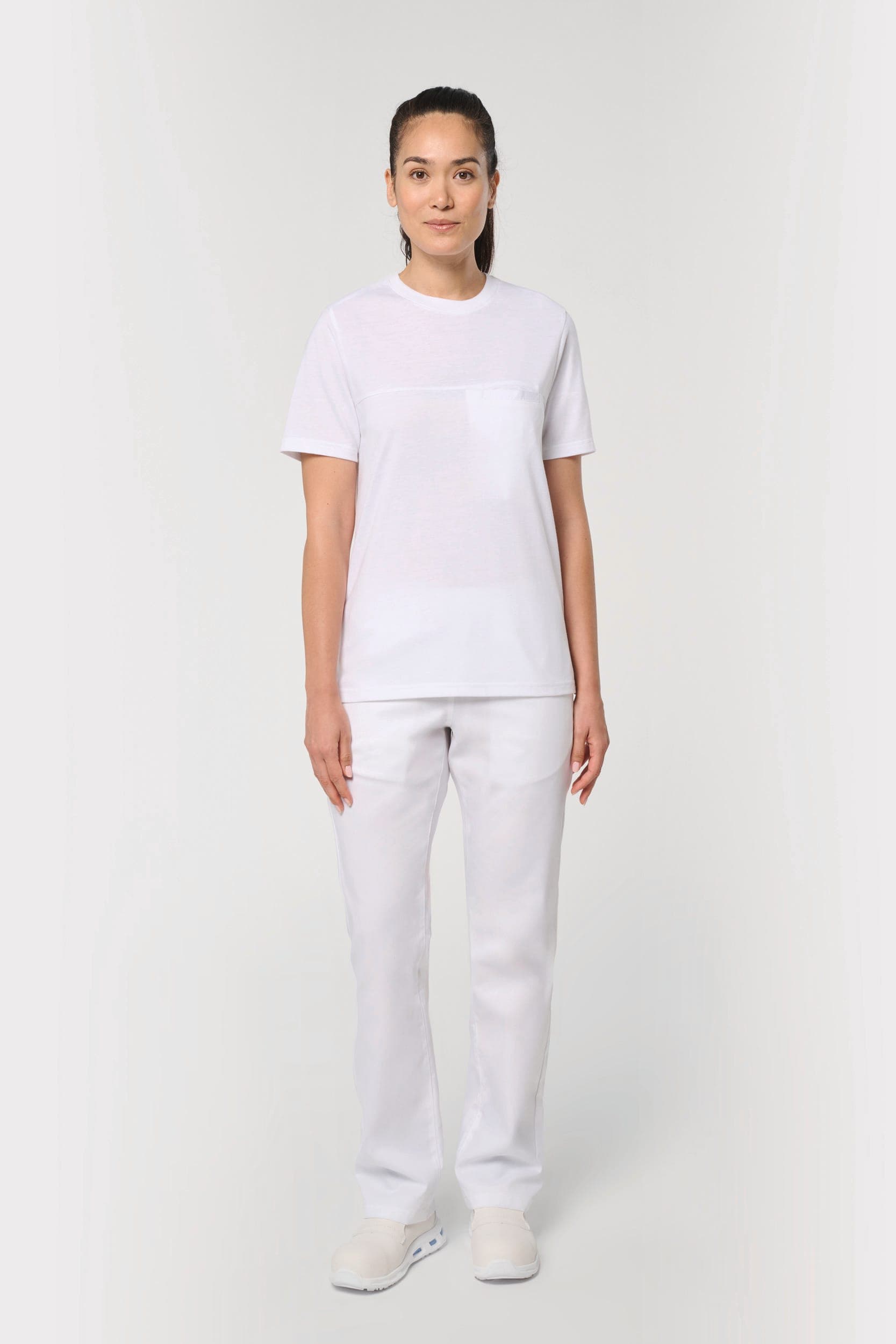 T-shirt de cuisine respirant unisexe en situation