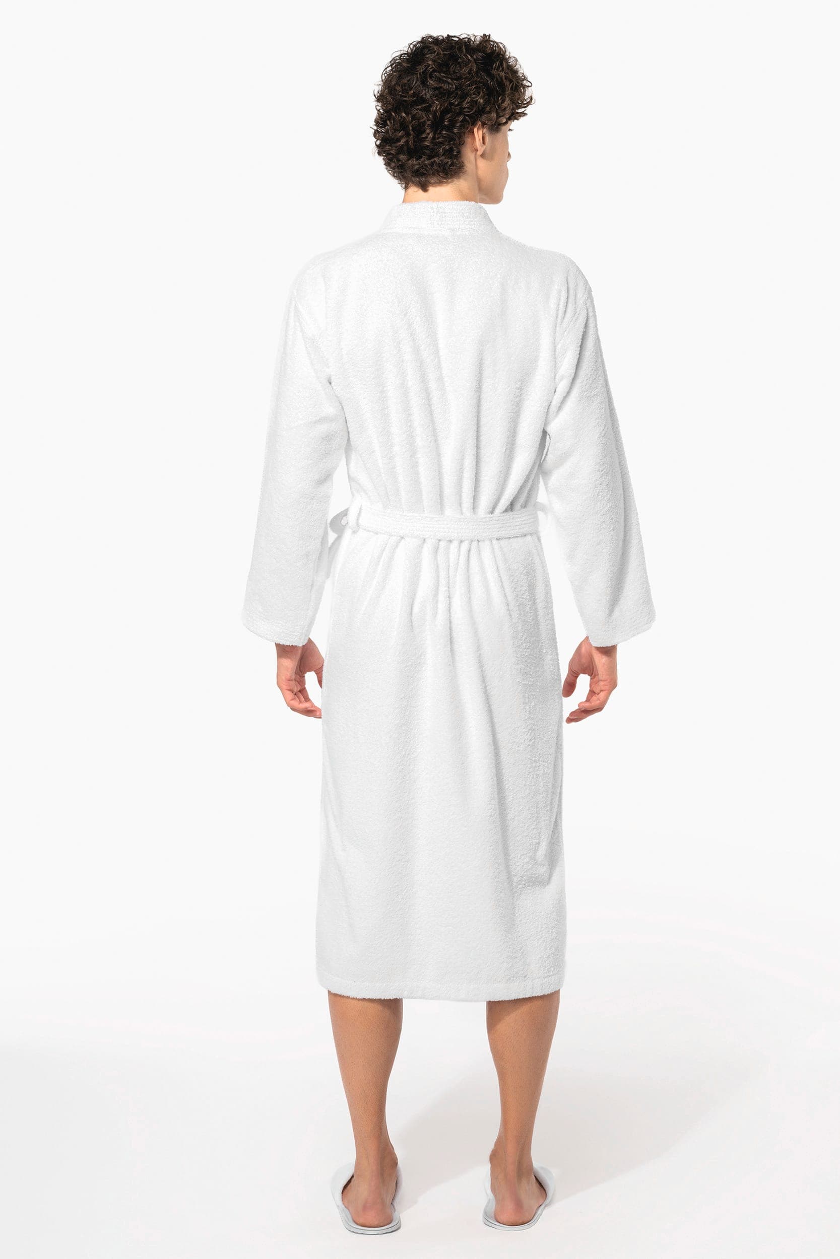 Peignoir col kimono en situation
