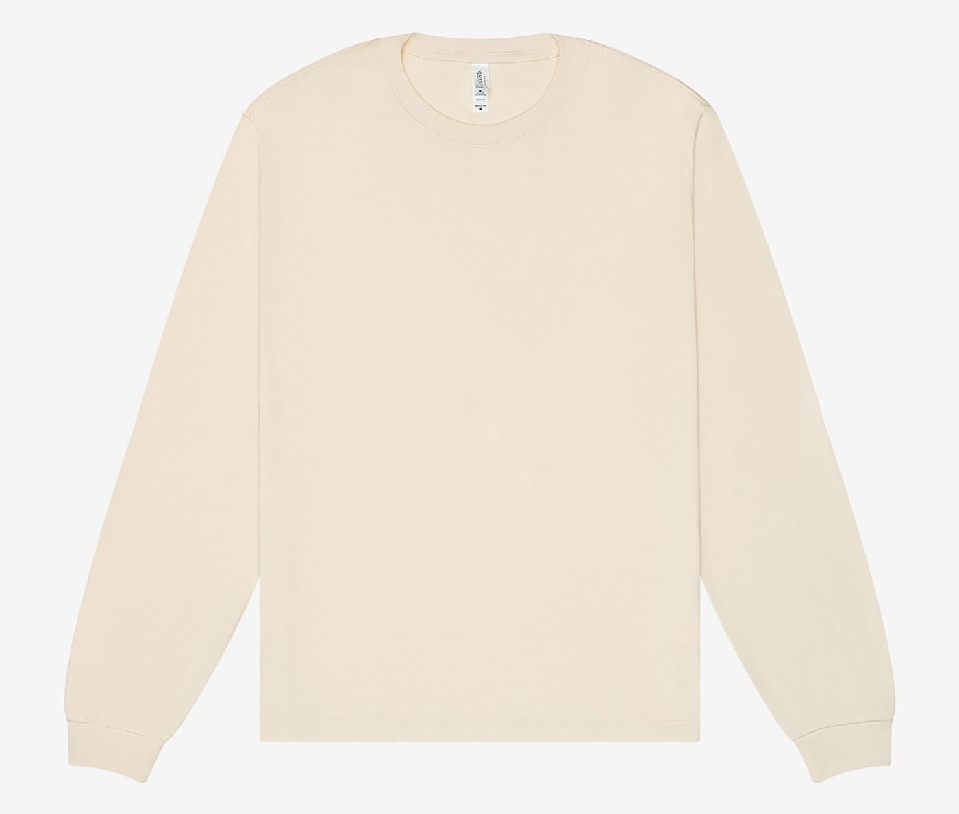 UNISEX HEAVY BOXY LONG SLEEVE TEE coloris Naturel