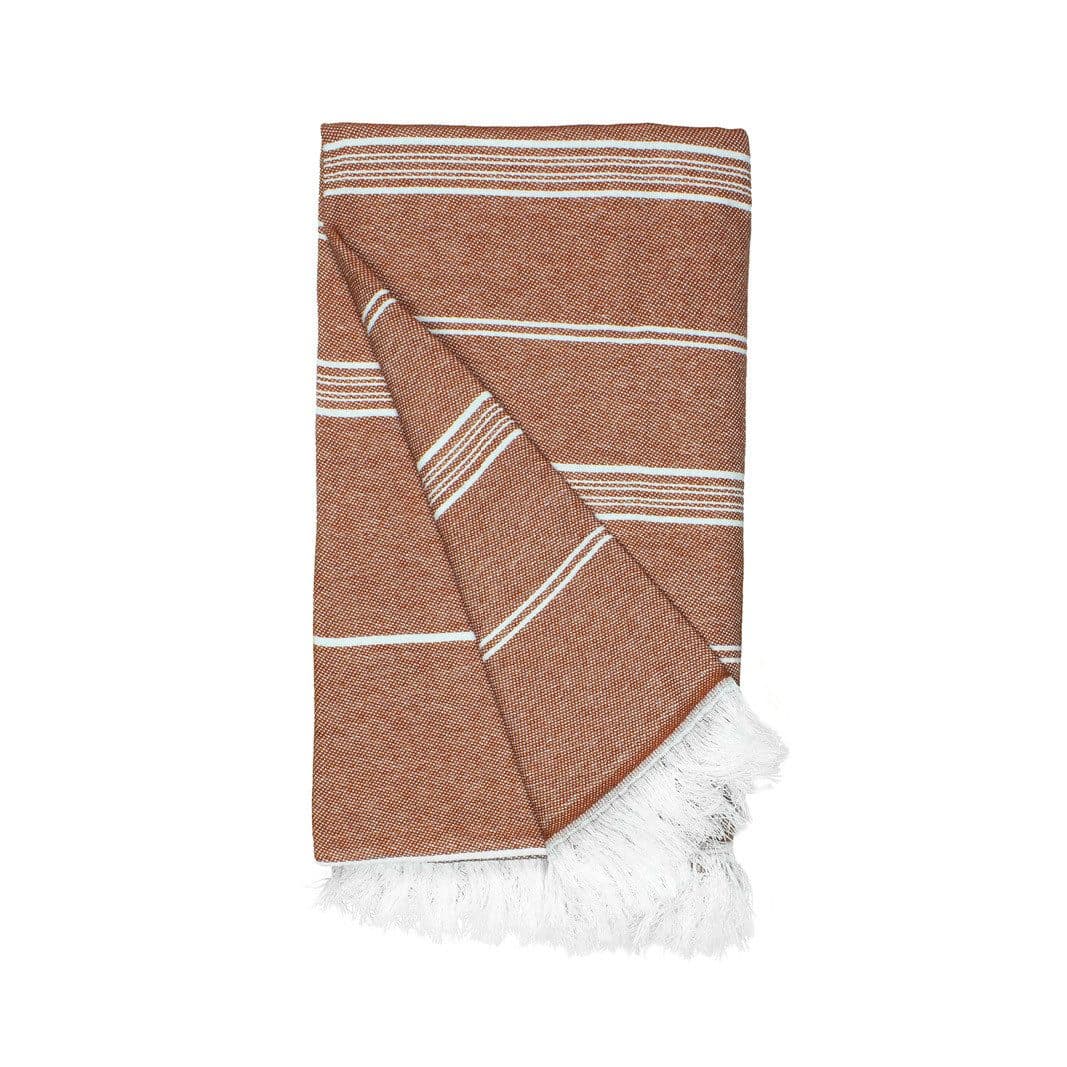 RECYCLED HAMAM TOWEL coloris Orange rouille