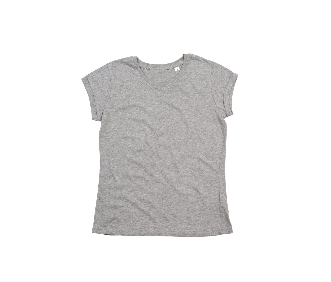WOMEN'S ROLL SLEEVE T coloris Gris chiné