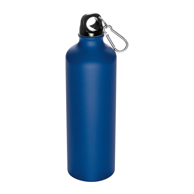 Bouteille de boisson métal avec mousqueton Brno 800 ml coloris Bleu