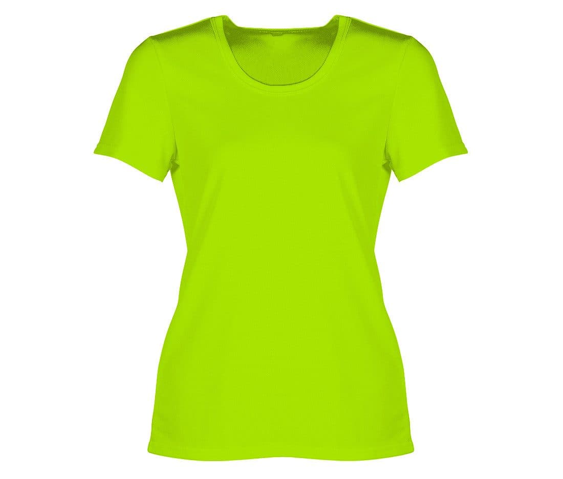 LADIES' NO LABEL SPORT TEE-SHIRT coloris Vert fluo