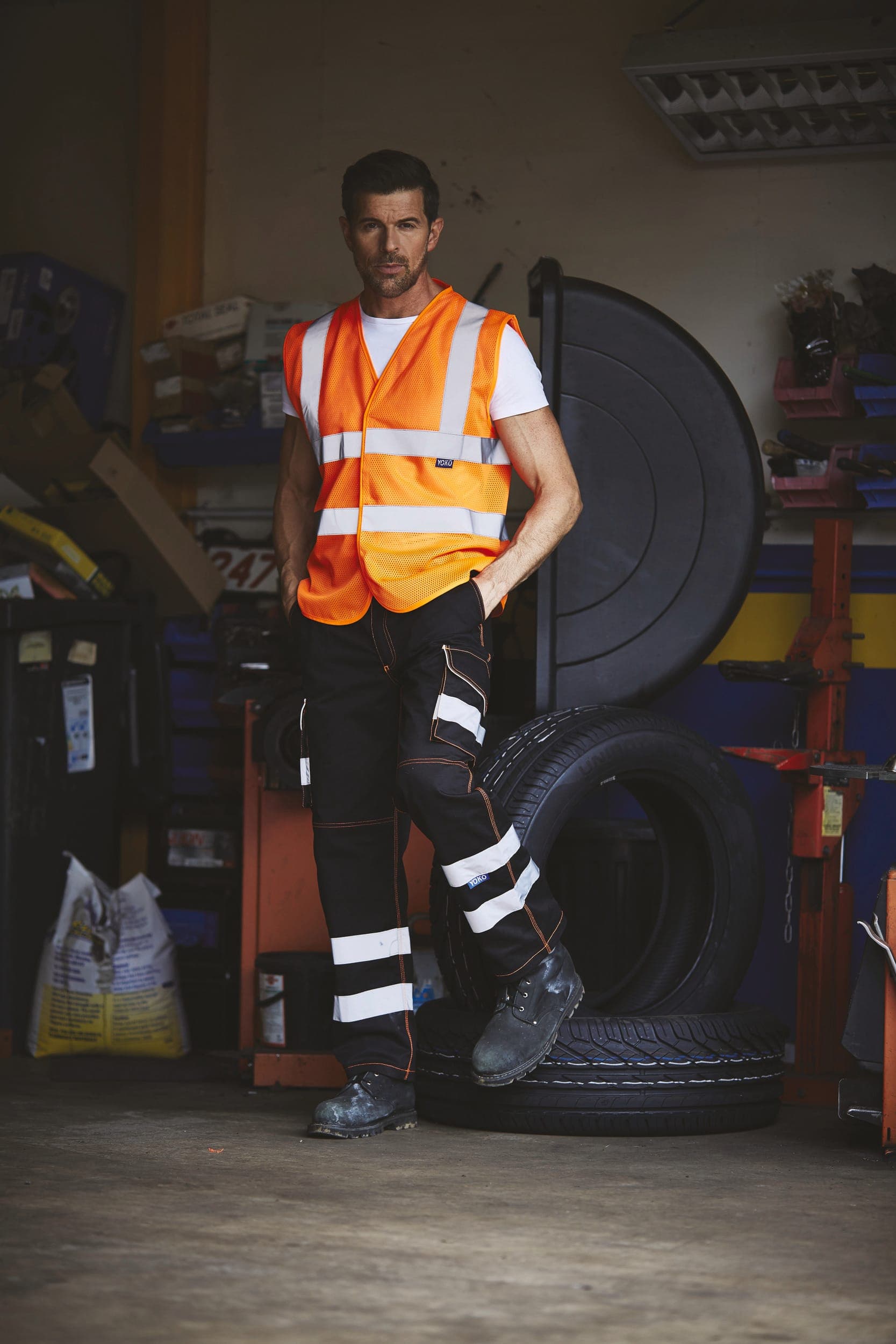 Gilet haute visibilité à maille ajourée en situation
