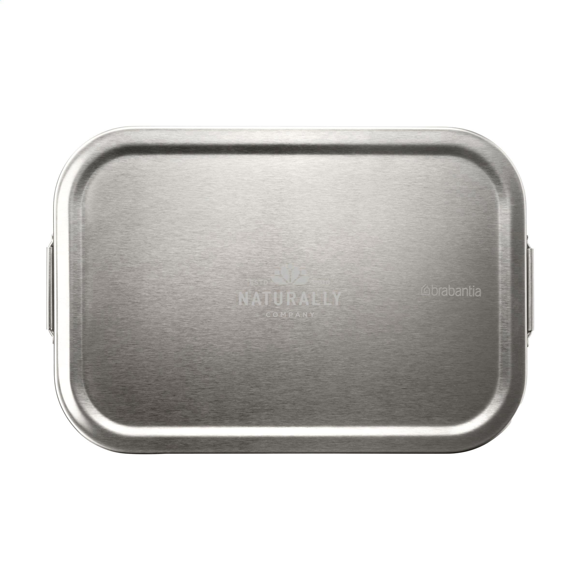 Boîte à lunch repas Brabantia Make & Take grande 2 L acier inoxydable en situation