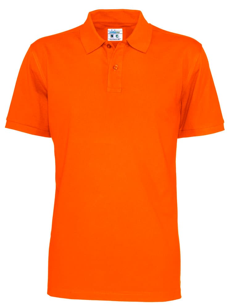 POLO PIQUE HOMME - CERTIFIÉ GOTS coloris Orange