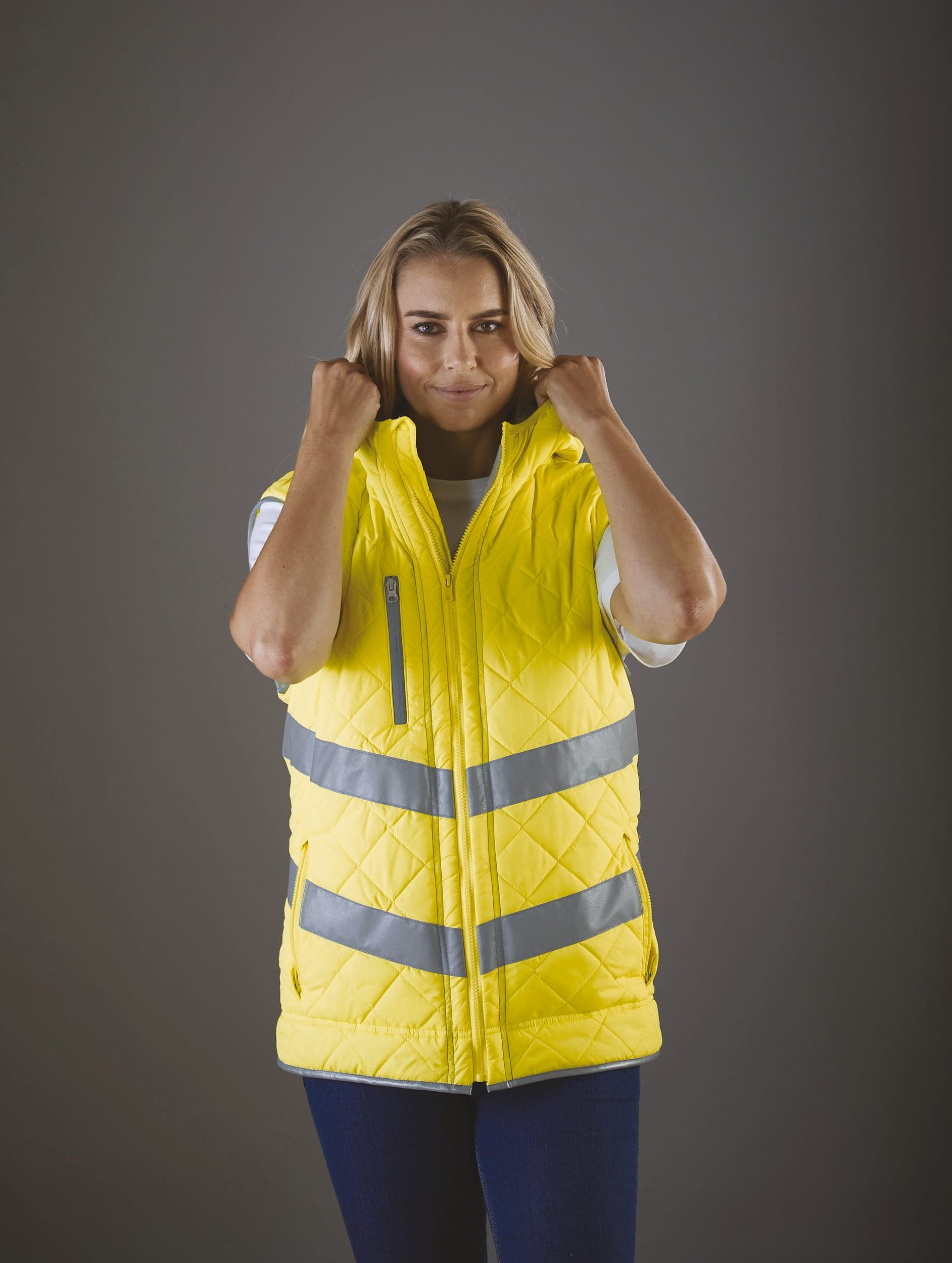 Bodywarmer haute visibilité "Kensington" en situation
