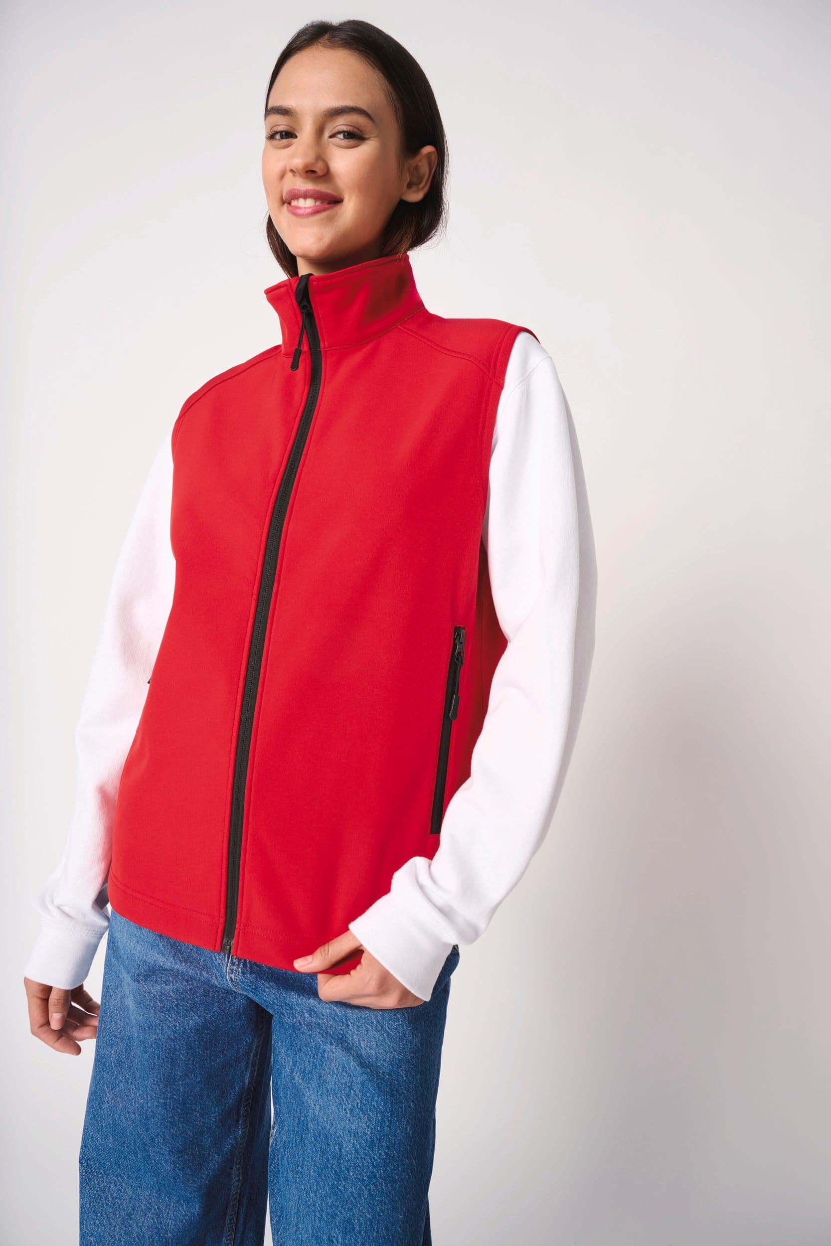 Bodywarmer softshell 2 couches unisexe en situation