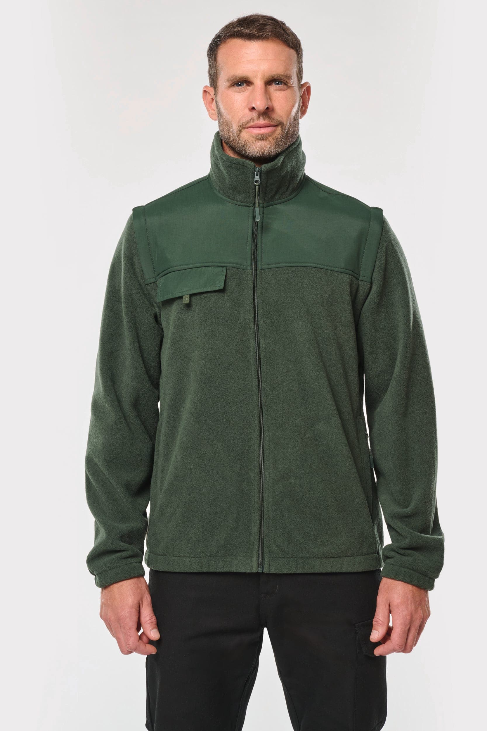 Veste polaire manches amovibles homme