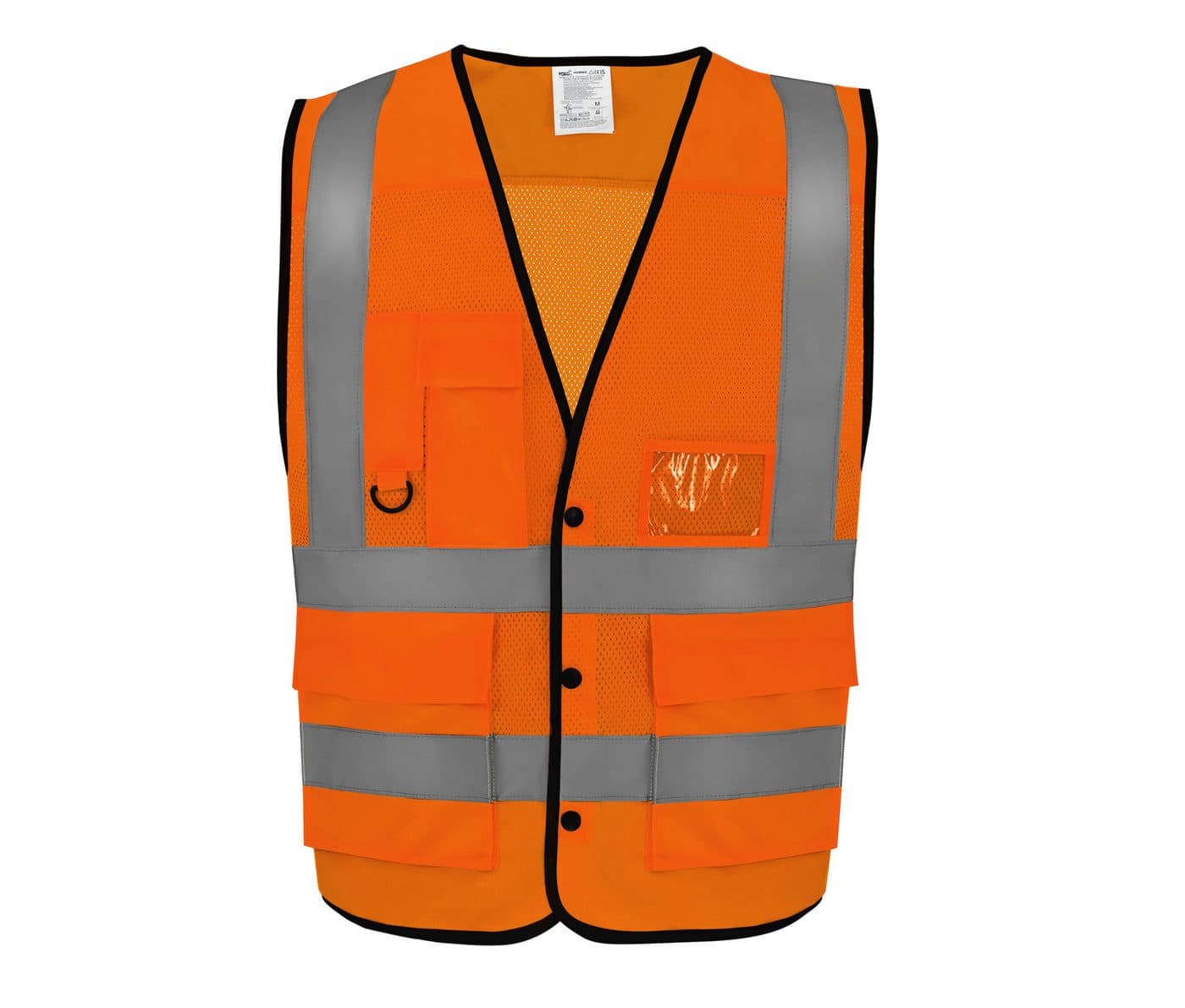 HI VIS SUPERIOR ECO OPEN MESH BUTTON WAISTCOAT