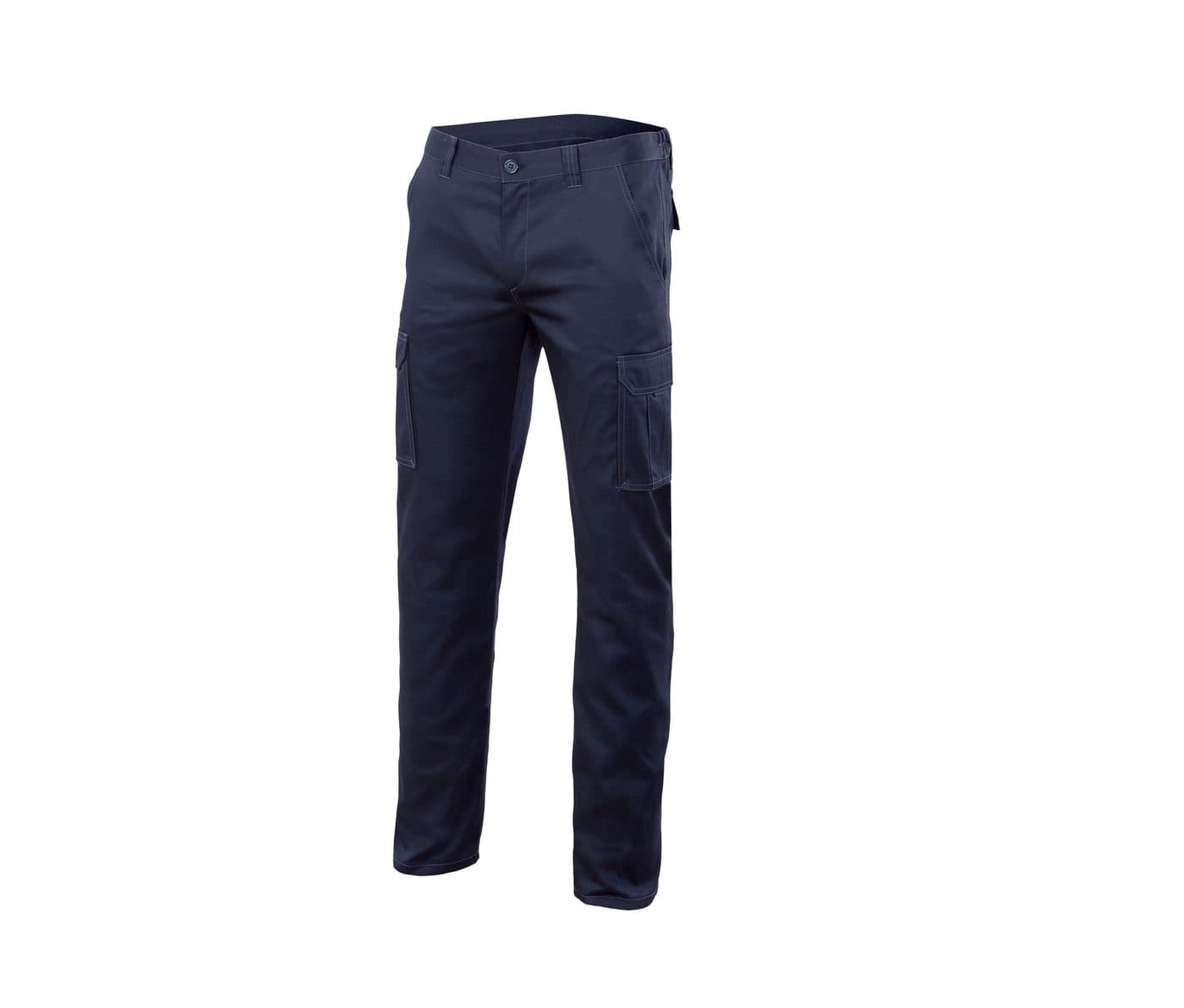 PANTALON STRETCH MULTIPOCHES coloris Marine
