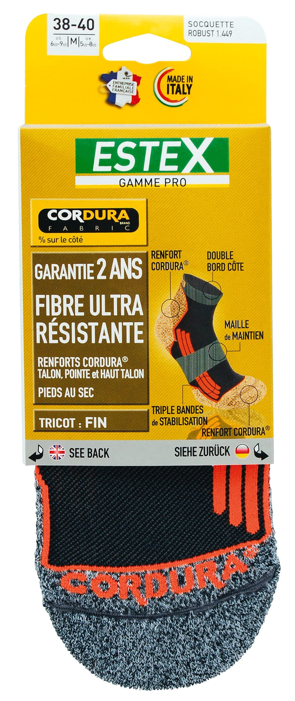 Lot de 3 paires de socquettes Robust en situation