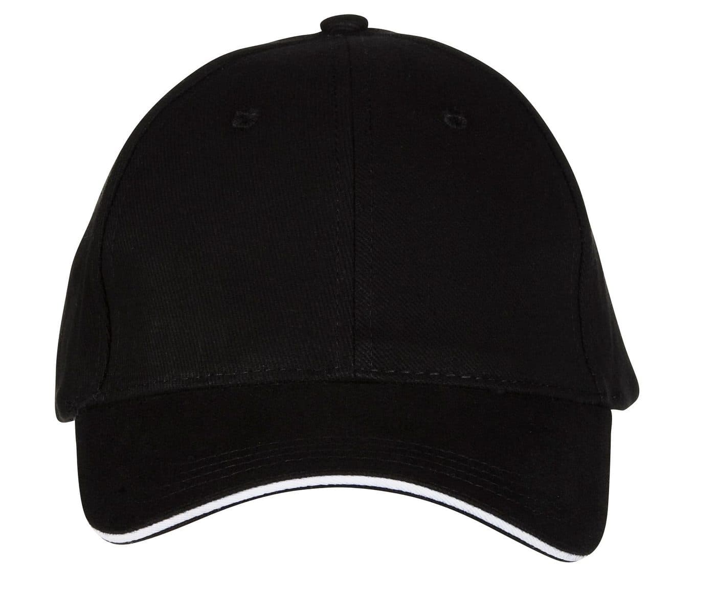 CASQUETTE 6 PANS coloris Noir / Blanc