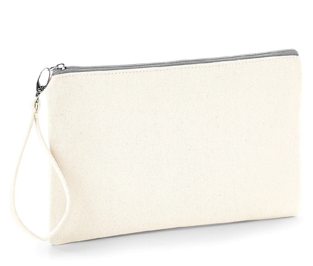 CANVAS WRISTLET POUCH coloris Naturel / Gris clair