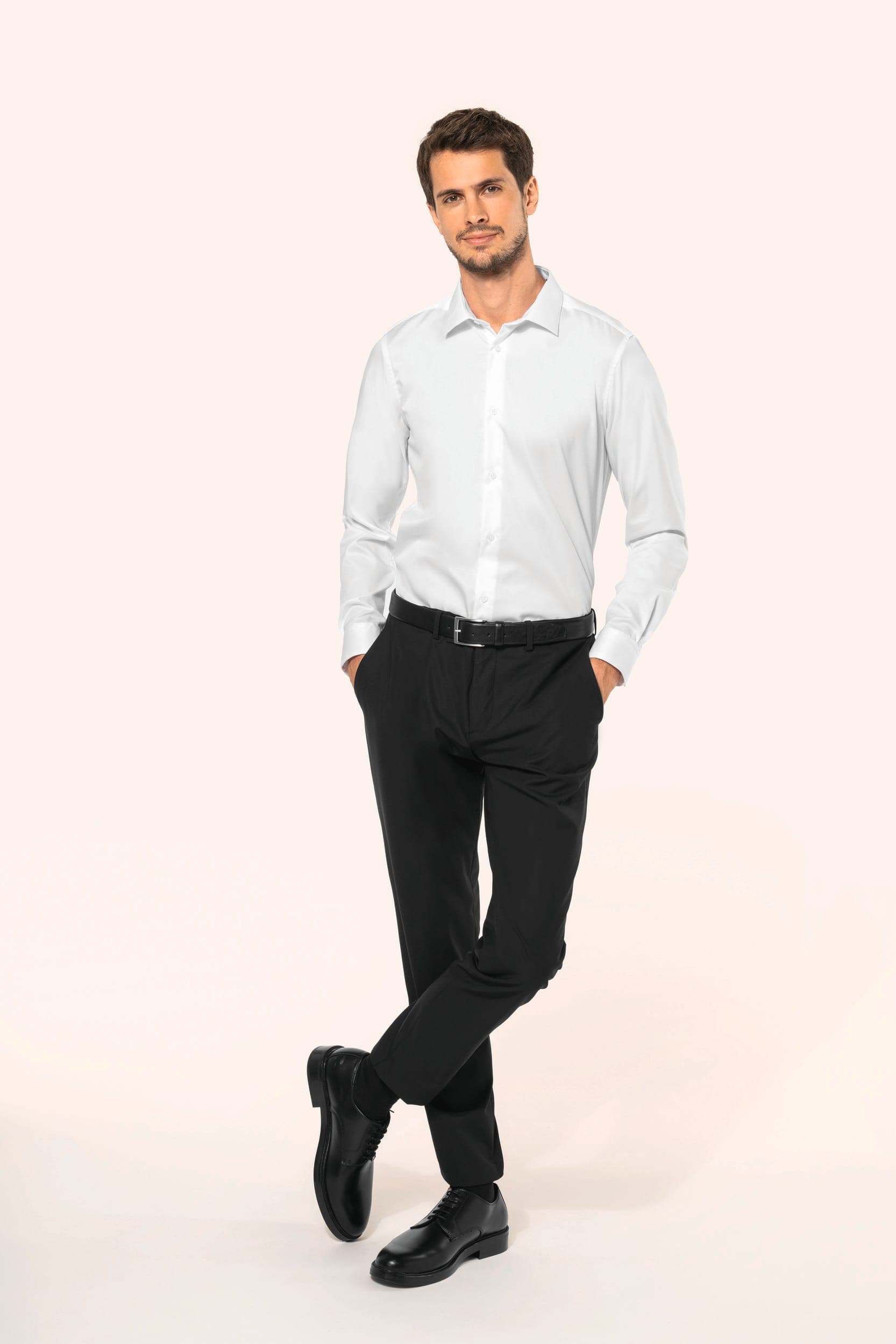 Chemise twill manches longues homme en situation
