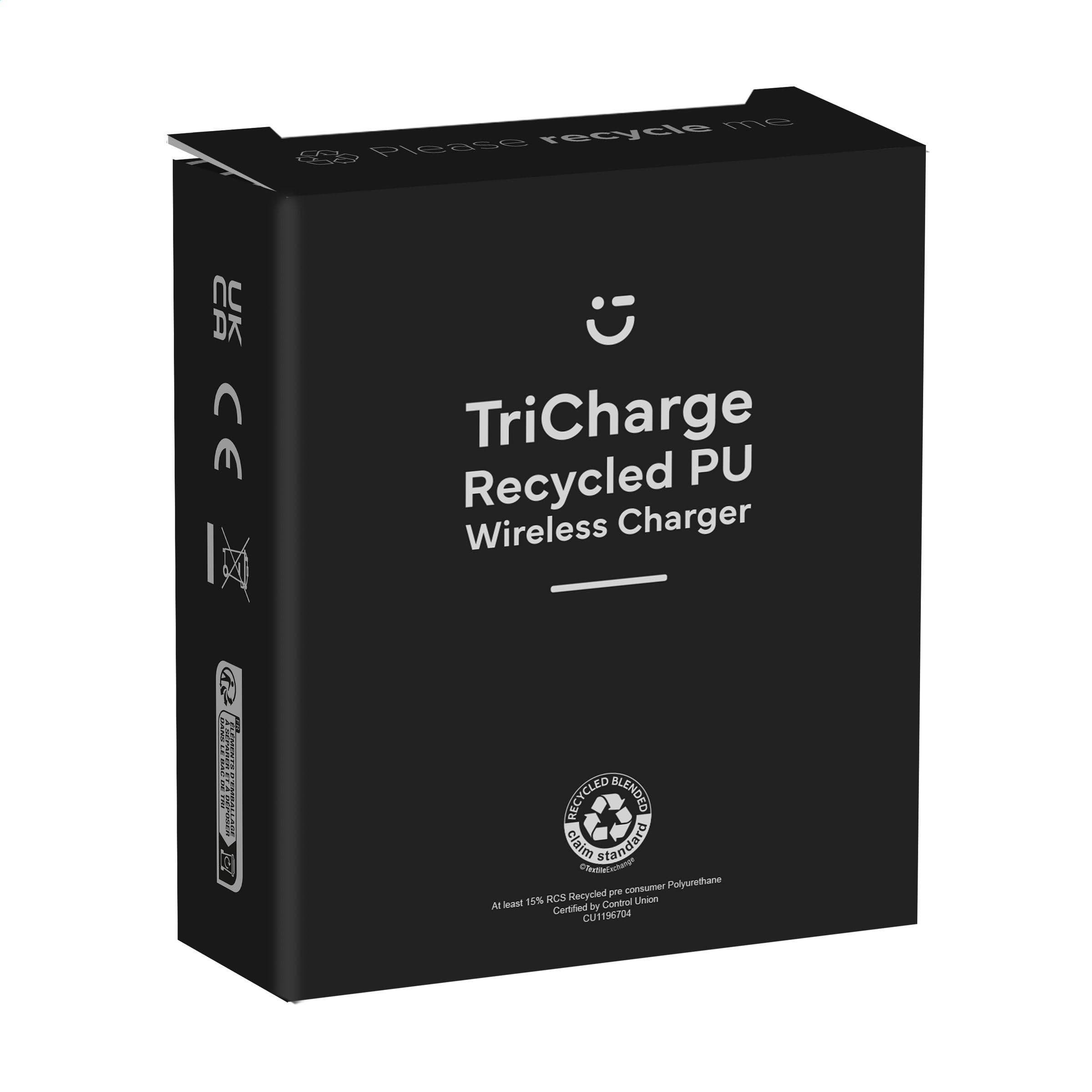 Chargeur sans fil TriCharge RCS PU recyclé en situation