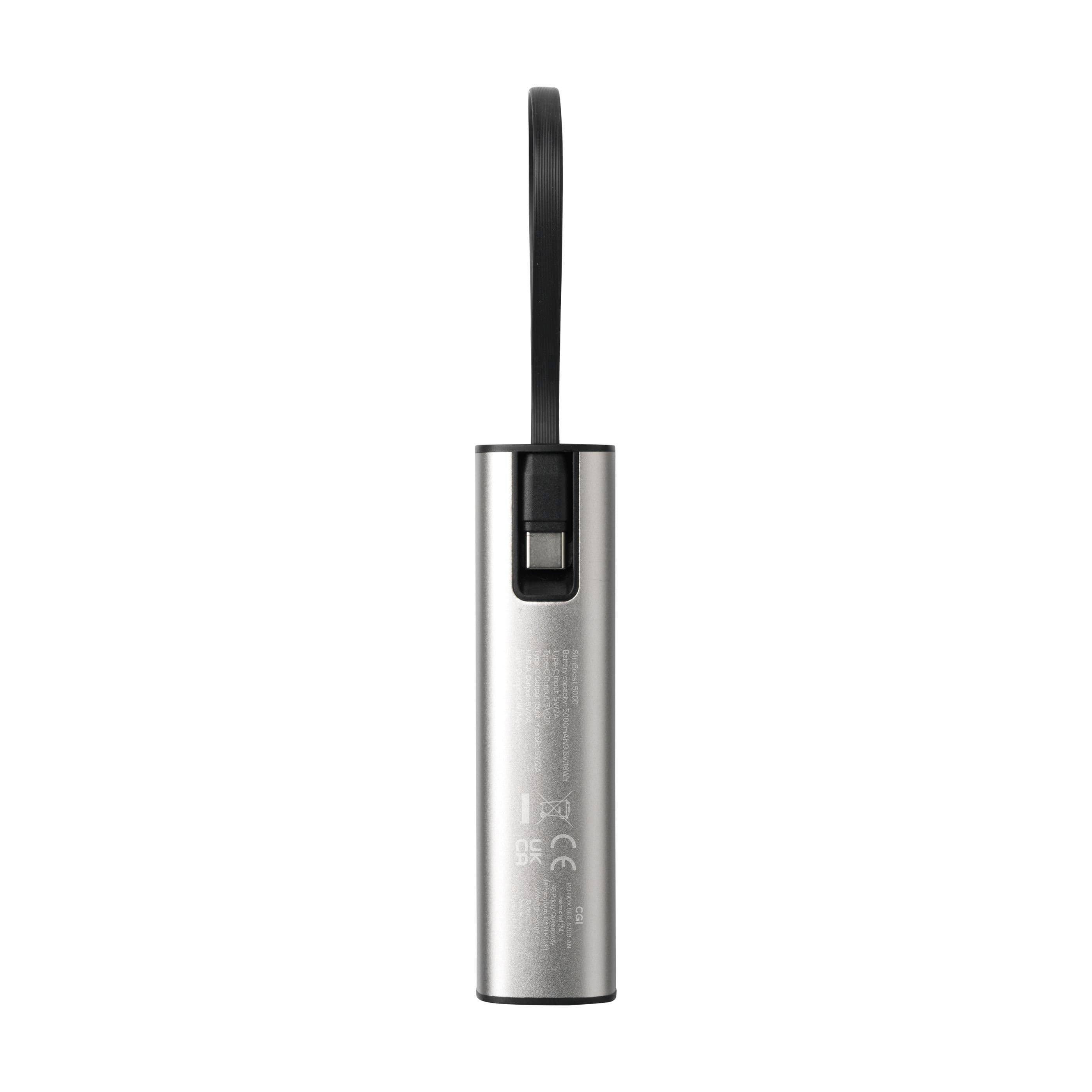 Powerbank SlimBoost 5000 RCS aluminium recyclé en situation