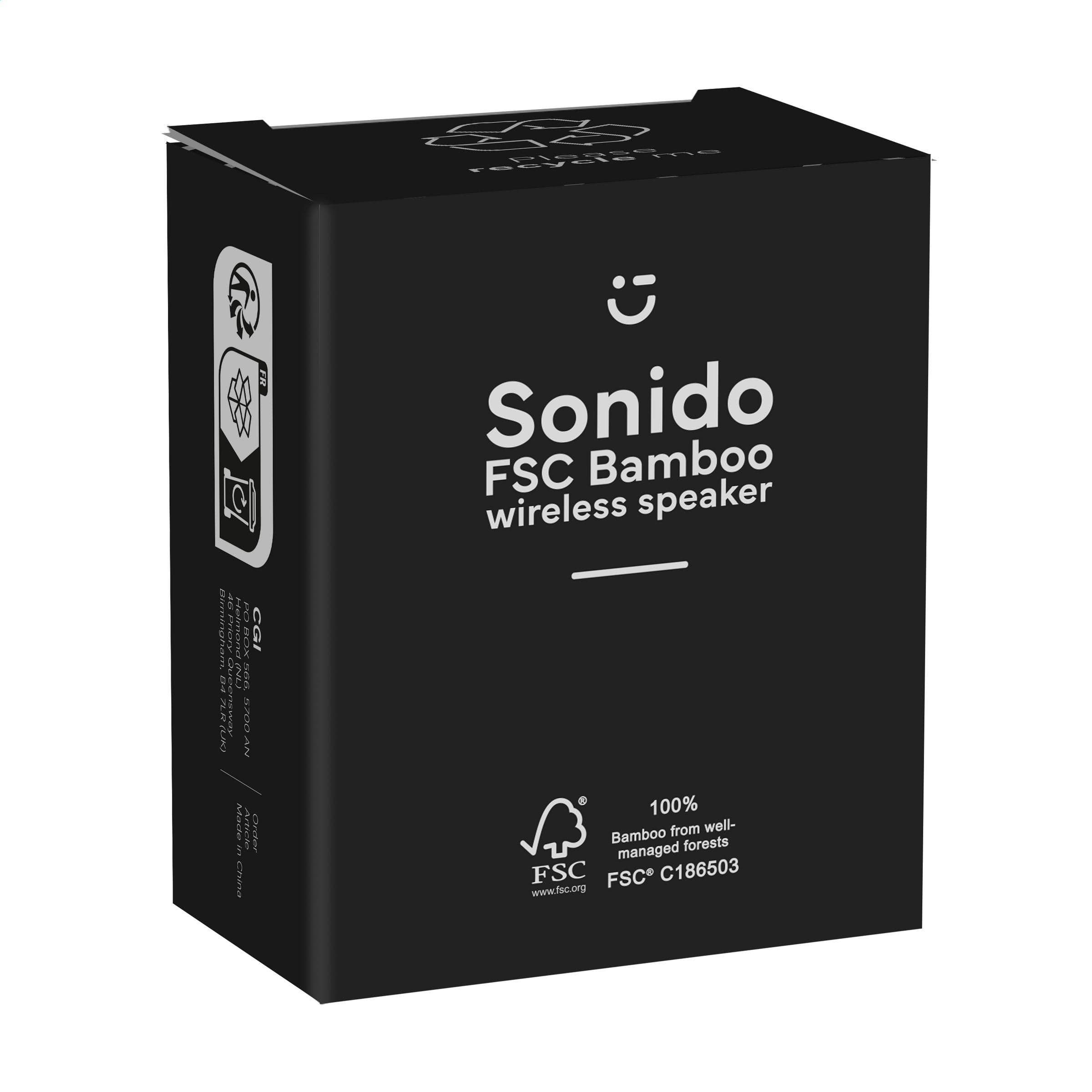 Enceinte sans fil Sonido 5W bambou en situation