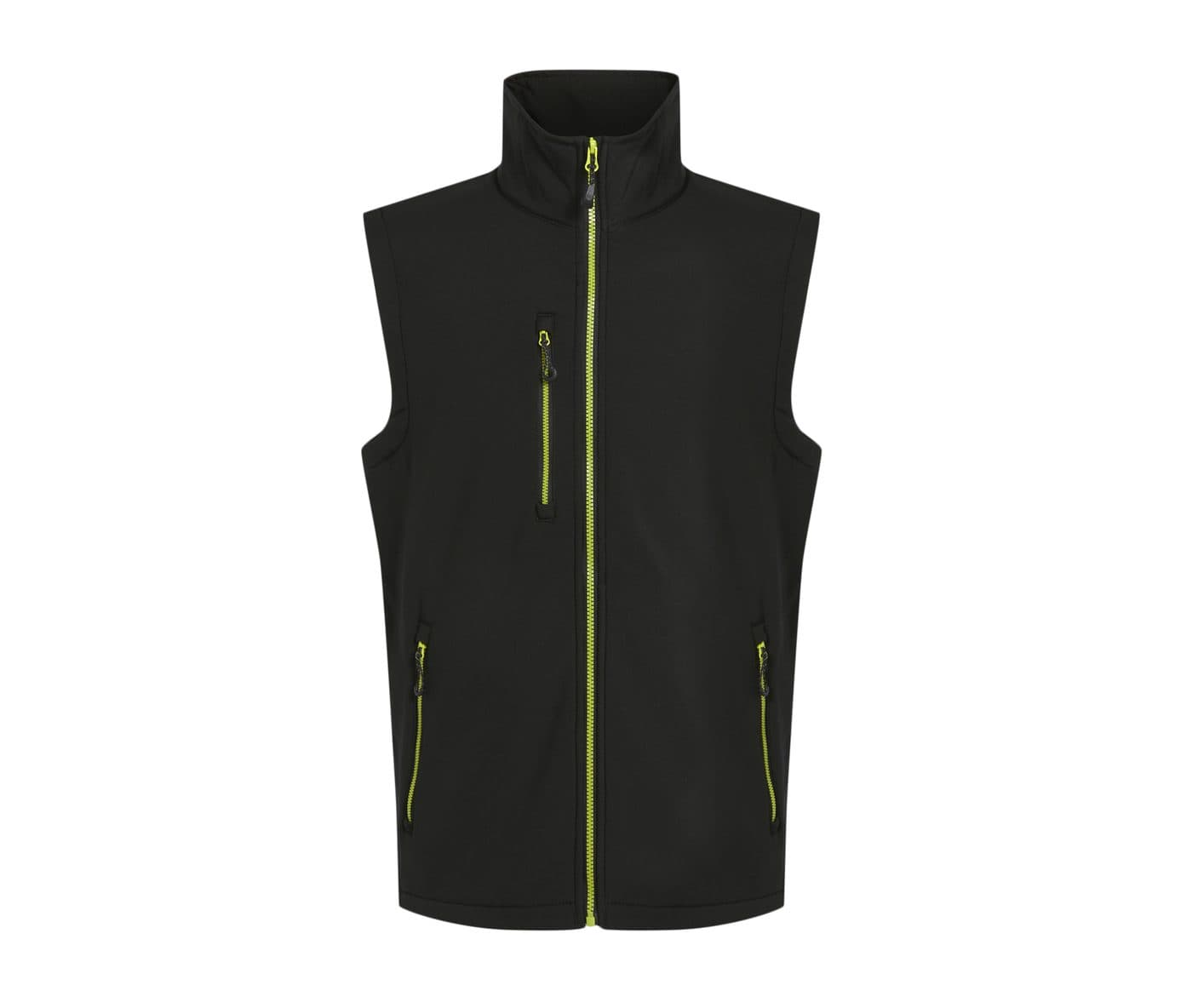 NAVIGATE 2 LAYER SOFTSHELL BODYWARMER coloris Noir / Vert citron