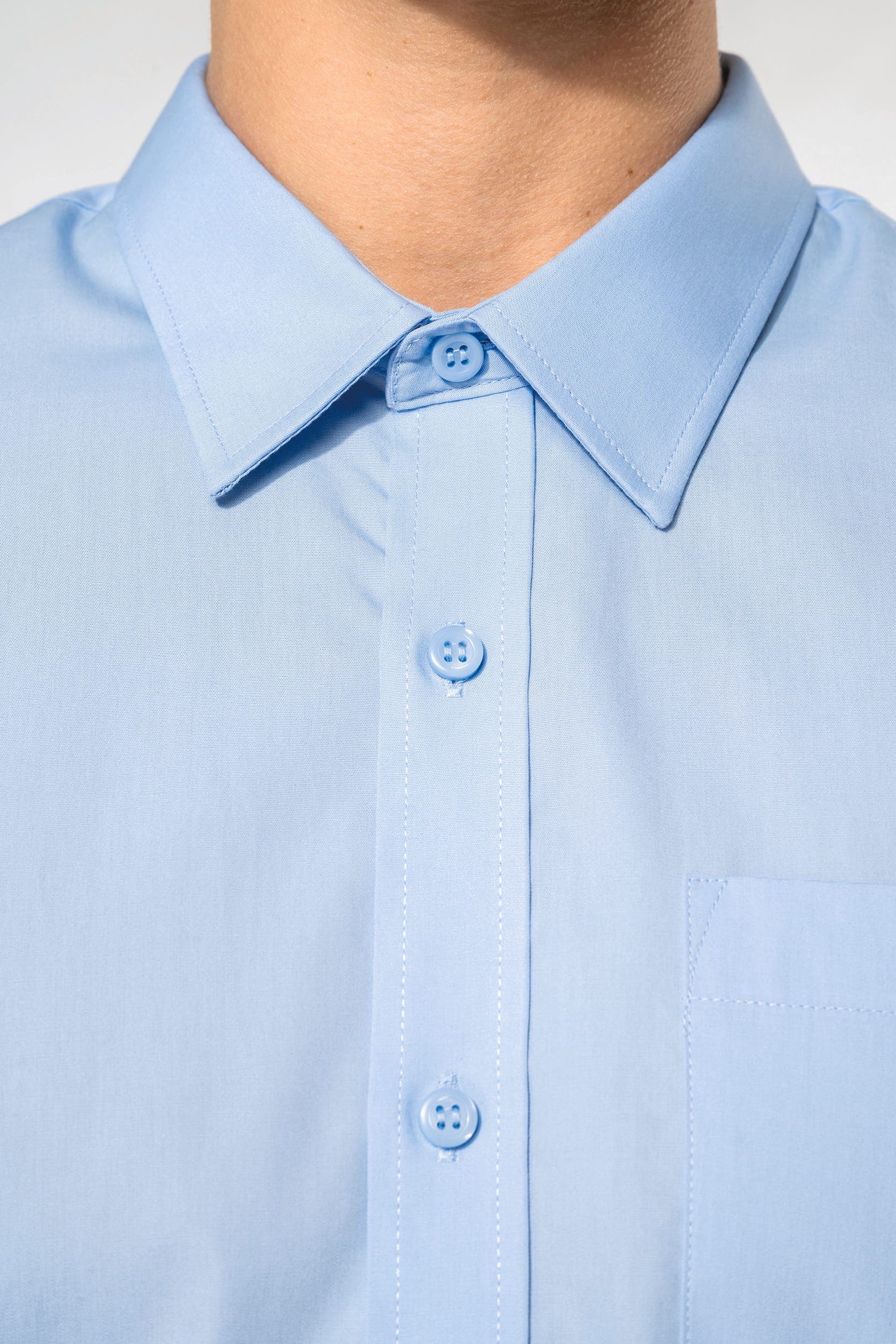 Chemise popeline manches longues en situation