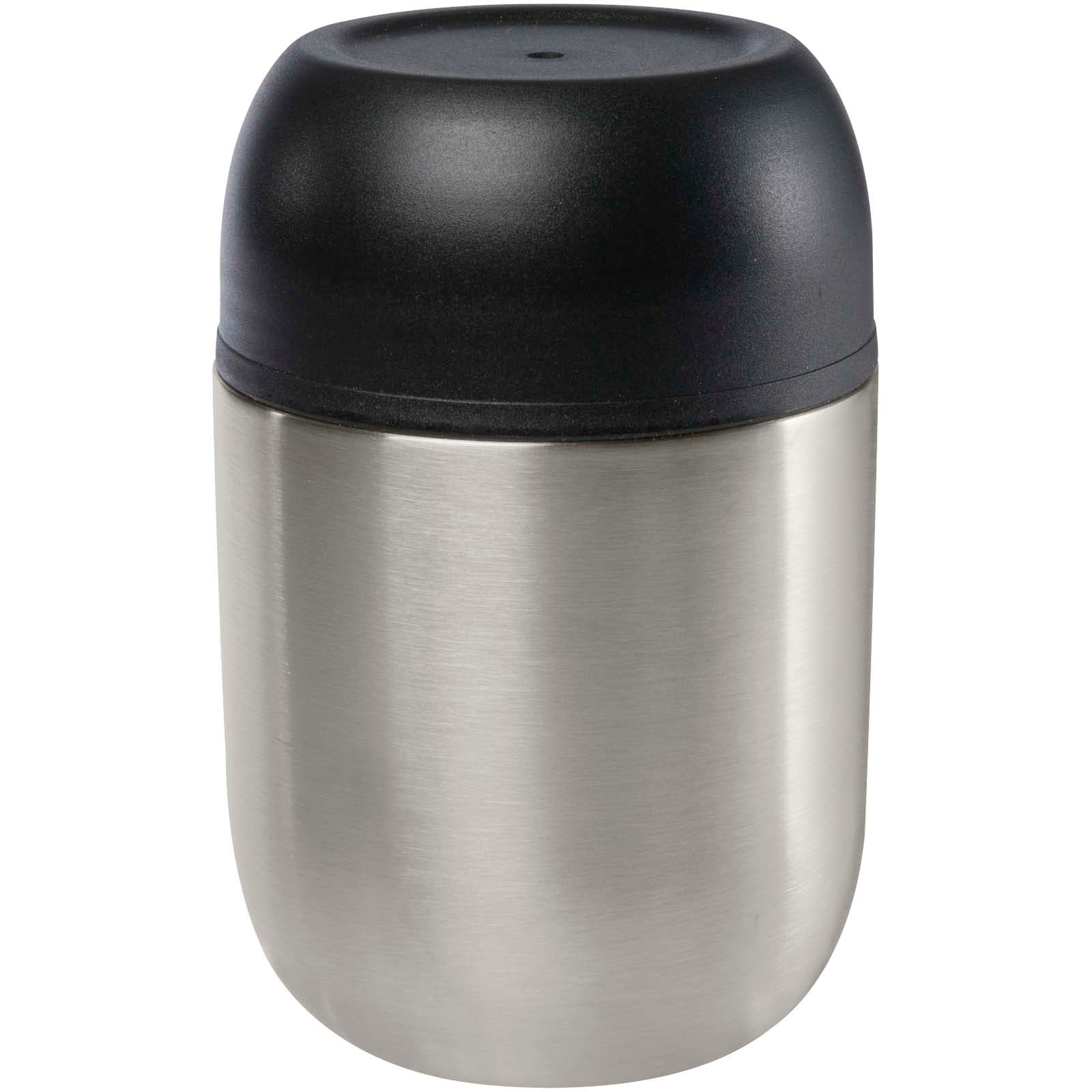 Boîte-repas Supo en acier inoxydable recyclé à double paroi de 480 ml avec cuillère pliable