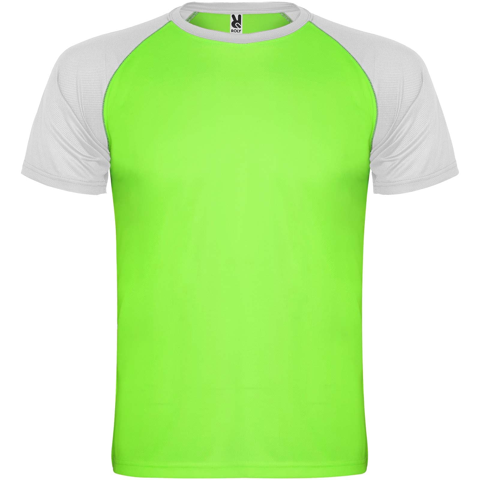 T-shirt de sport de 140 g/m² Indianapolis à manches courtes pour enfant coloris Vert fluo