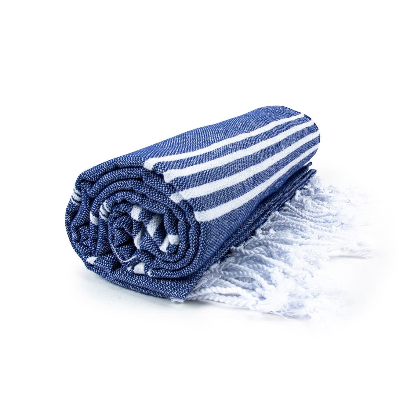 HAMAM SULTAN TOWEL coloris Bleu marine / Blanc