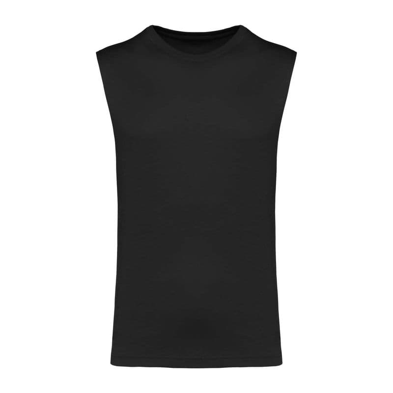Eco-Friendly Men Sleeveless T-Shirt coloris Noir