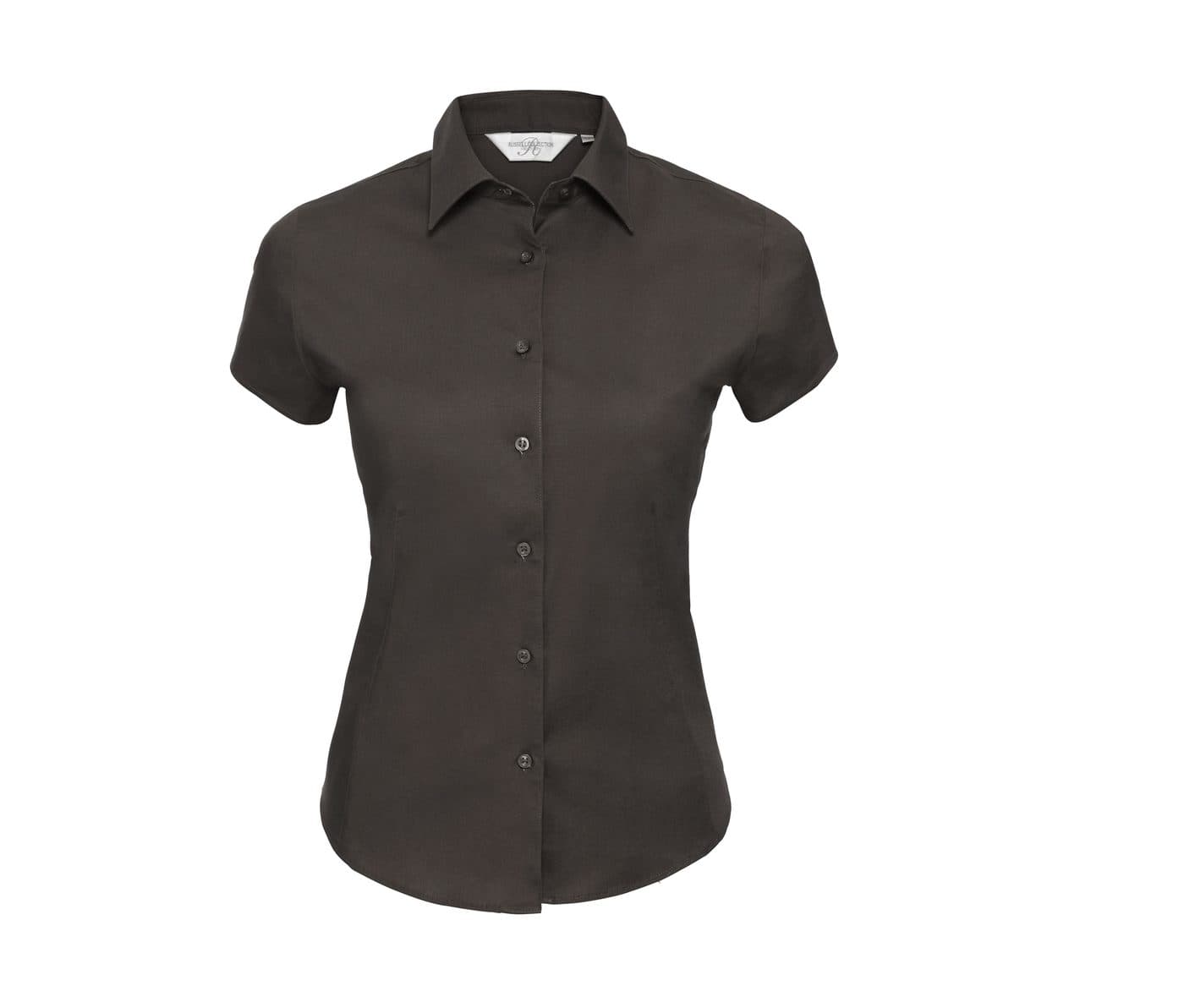 LADIES' SHORT SLEEVE FITTED STRETCH SHIRT