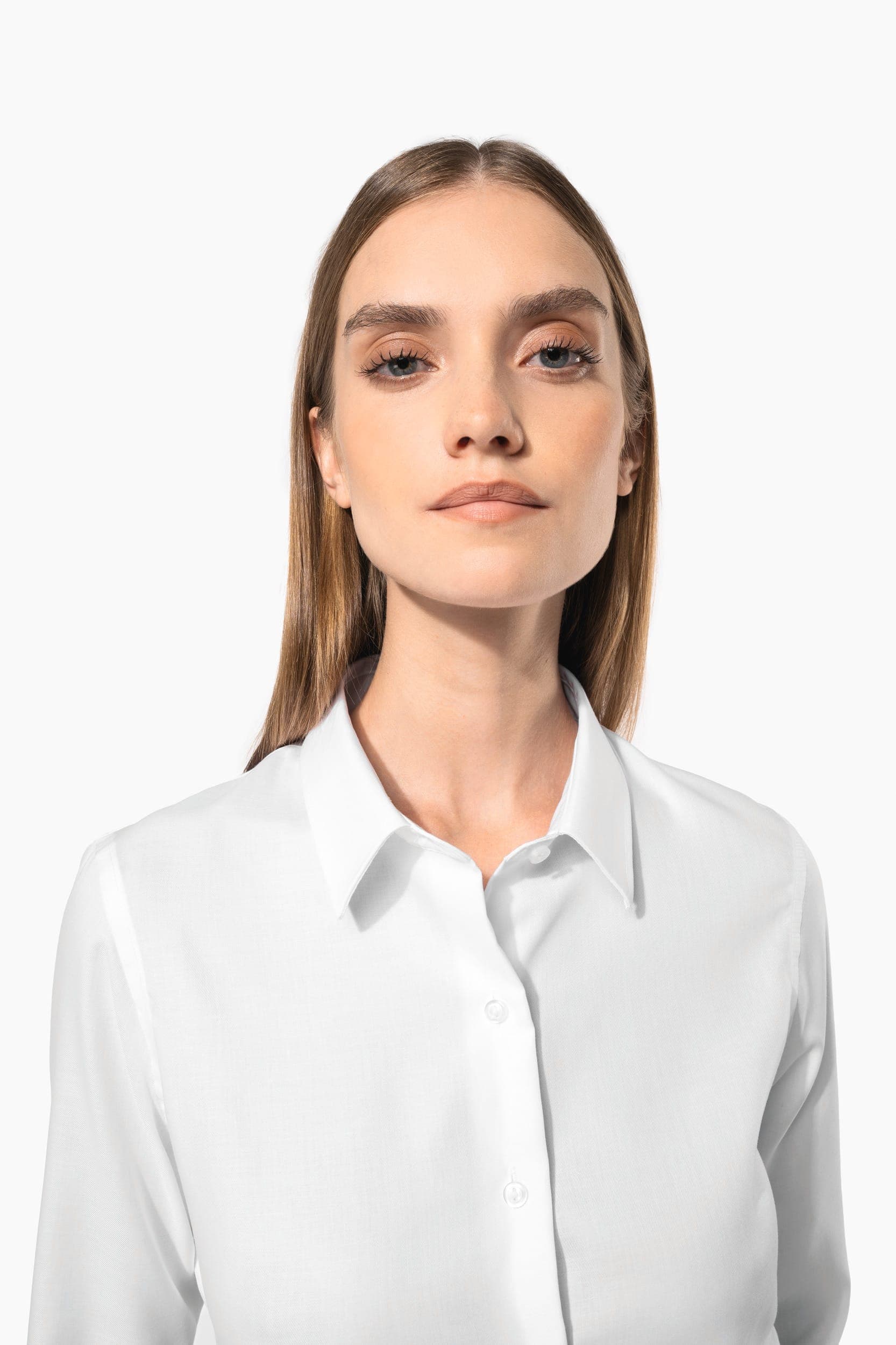 Chemise manches longues sans repassage femme en situation