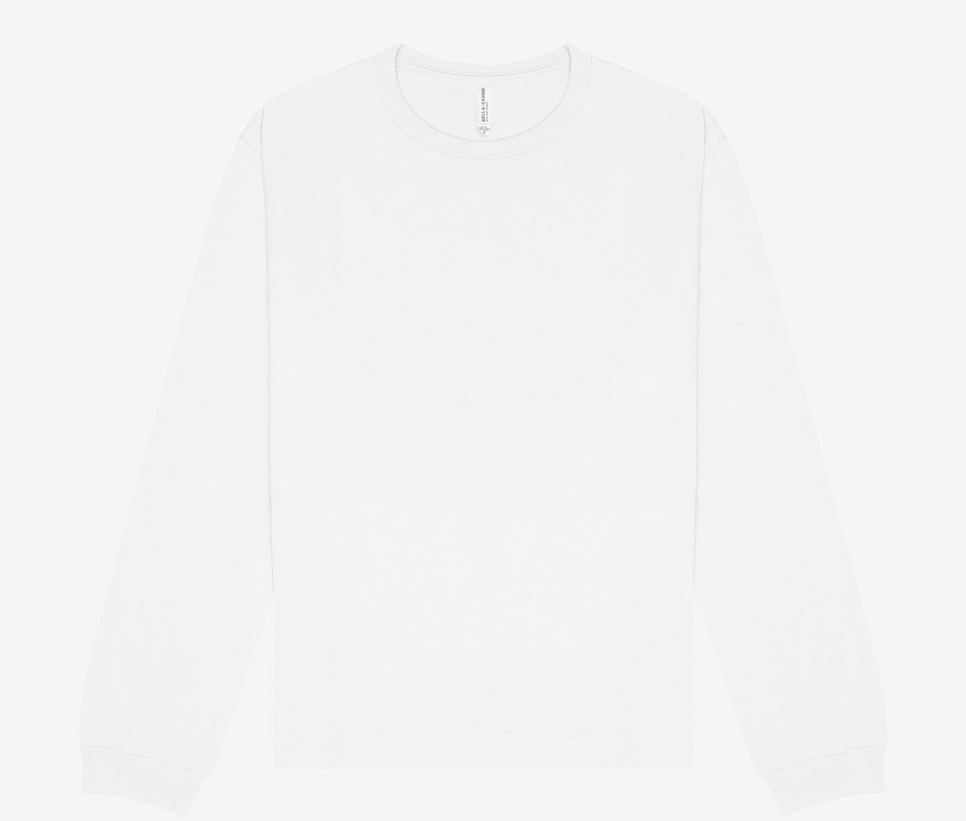 UNISEX LONG SLEEVE HEAVY TEE coloris Blanc