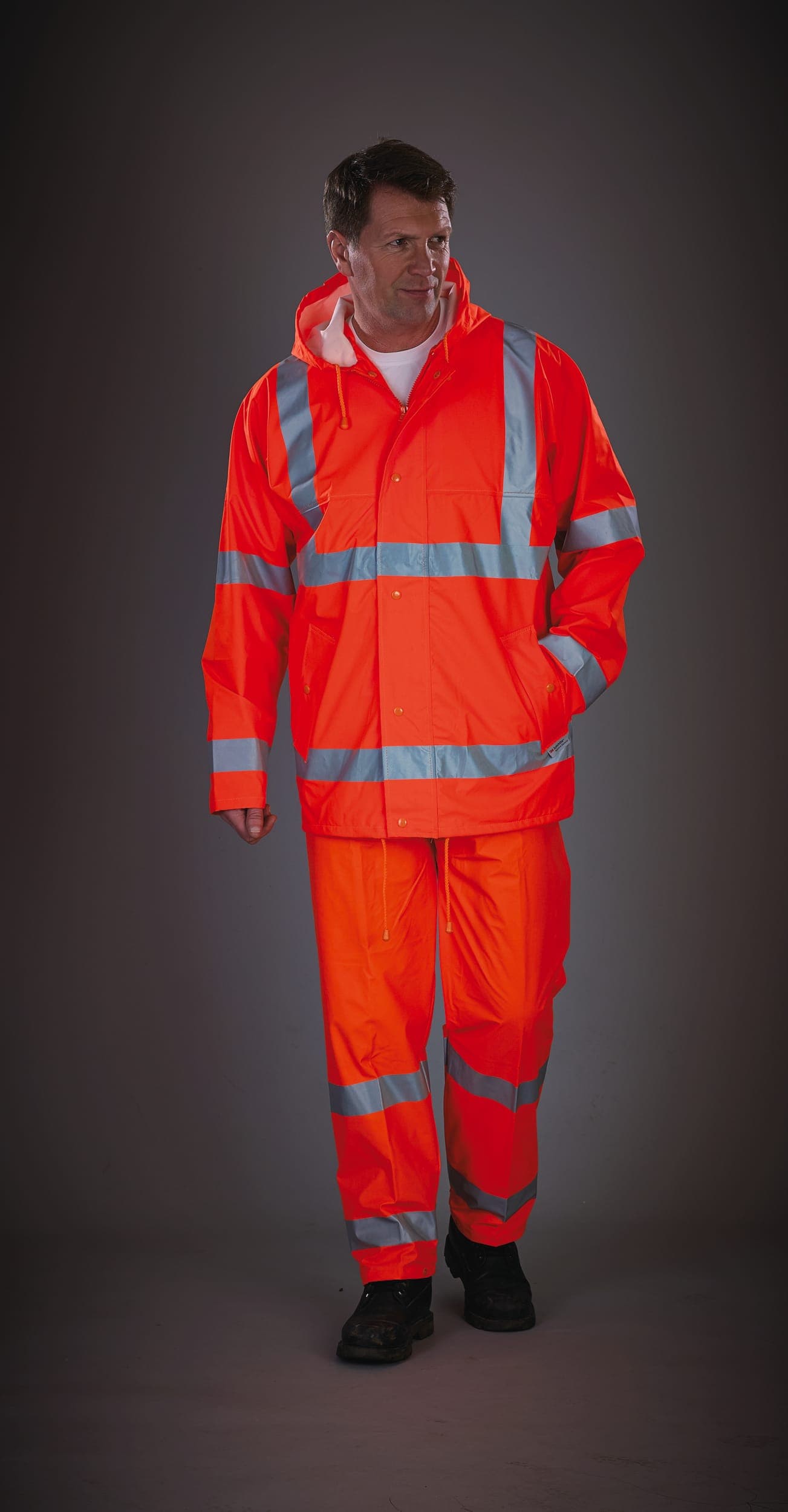 Veste de pluie respirante Hi-Vis Soft Flex en situation