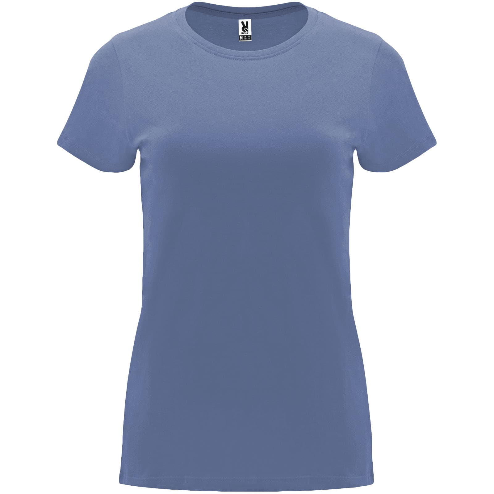 T-shirt de 170 g/m² Capri à manches courtes pour femme coloris Bleu denim