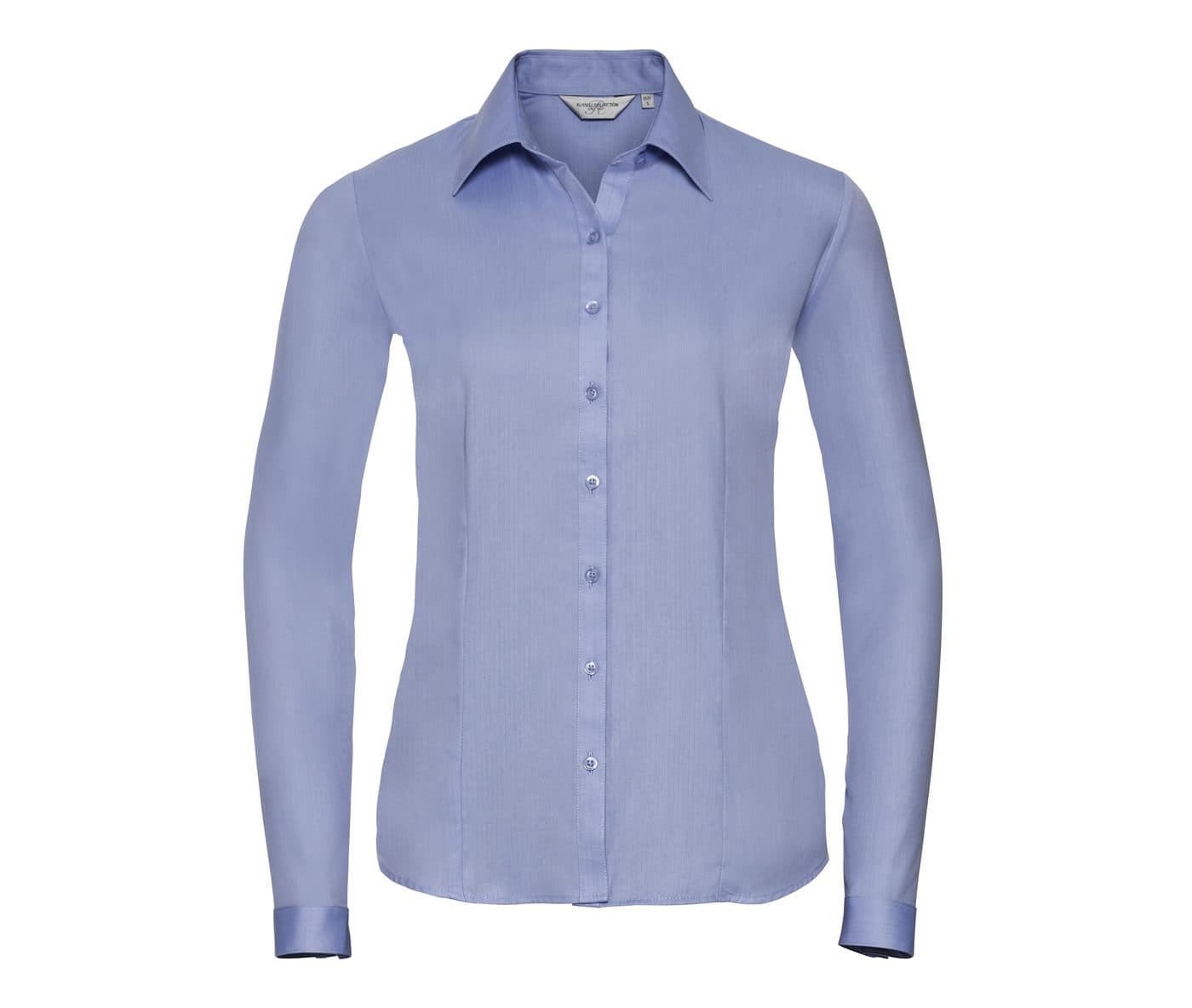 LADIES' LONG SLEEVE TAILORED HERRINGBONE SHIRT