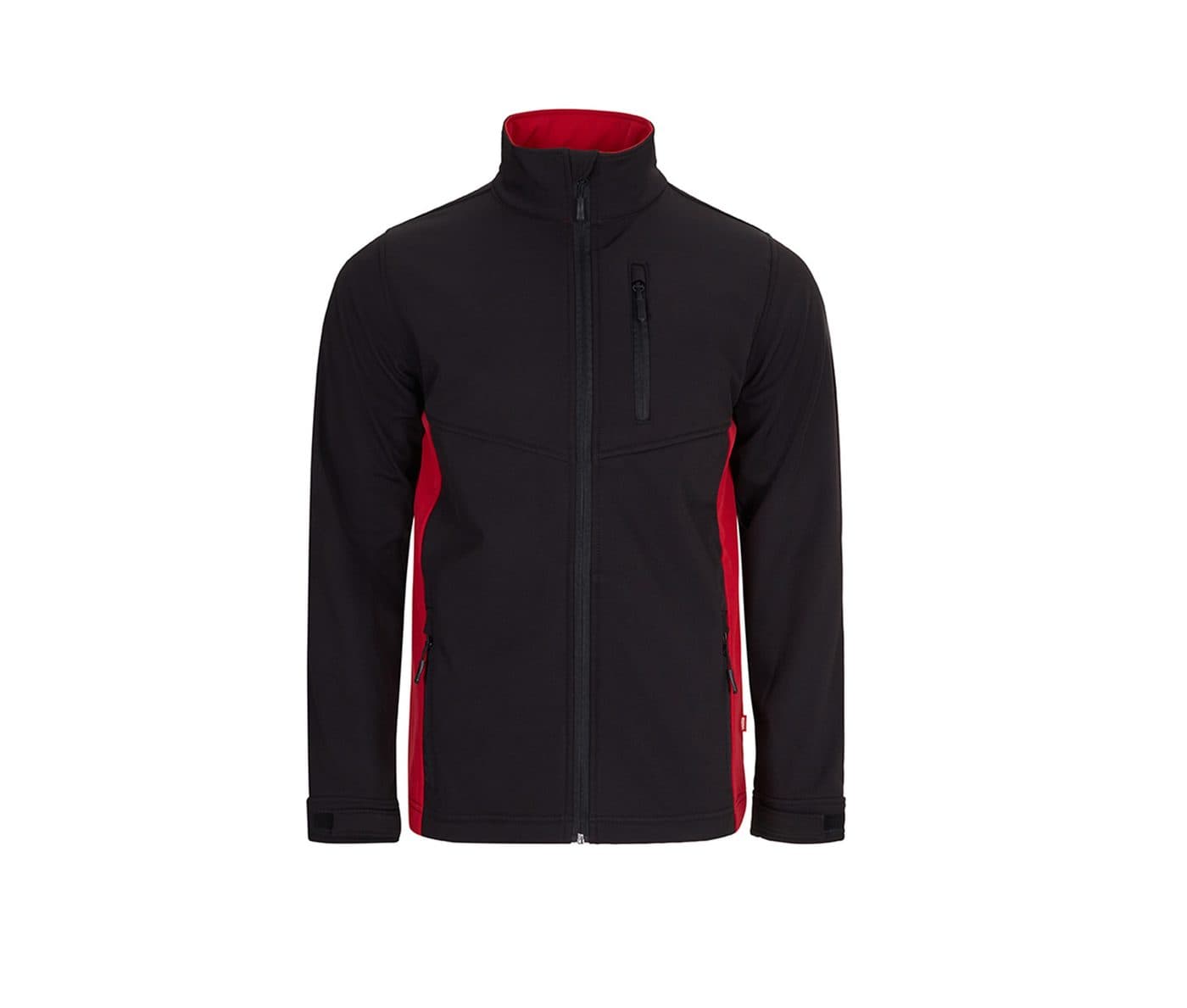 BLOUSON SOFTSHELL BICOLORE coloris Noir / Rouge
