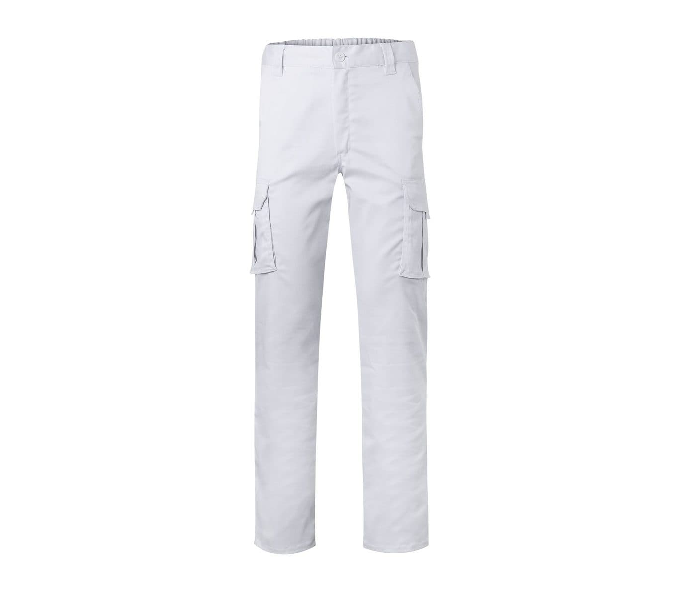 PANTALON MULTIPOCHES STRETCH coloris Blanc
