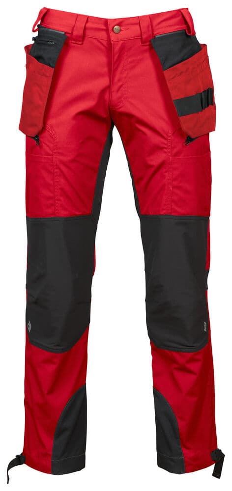 3520 PANTALON STRETCH AVEC POCHES JEAN AMOVIBLES coloris Rouge