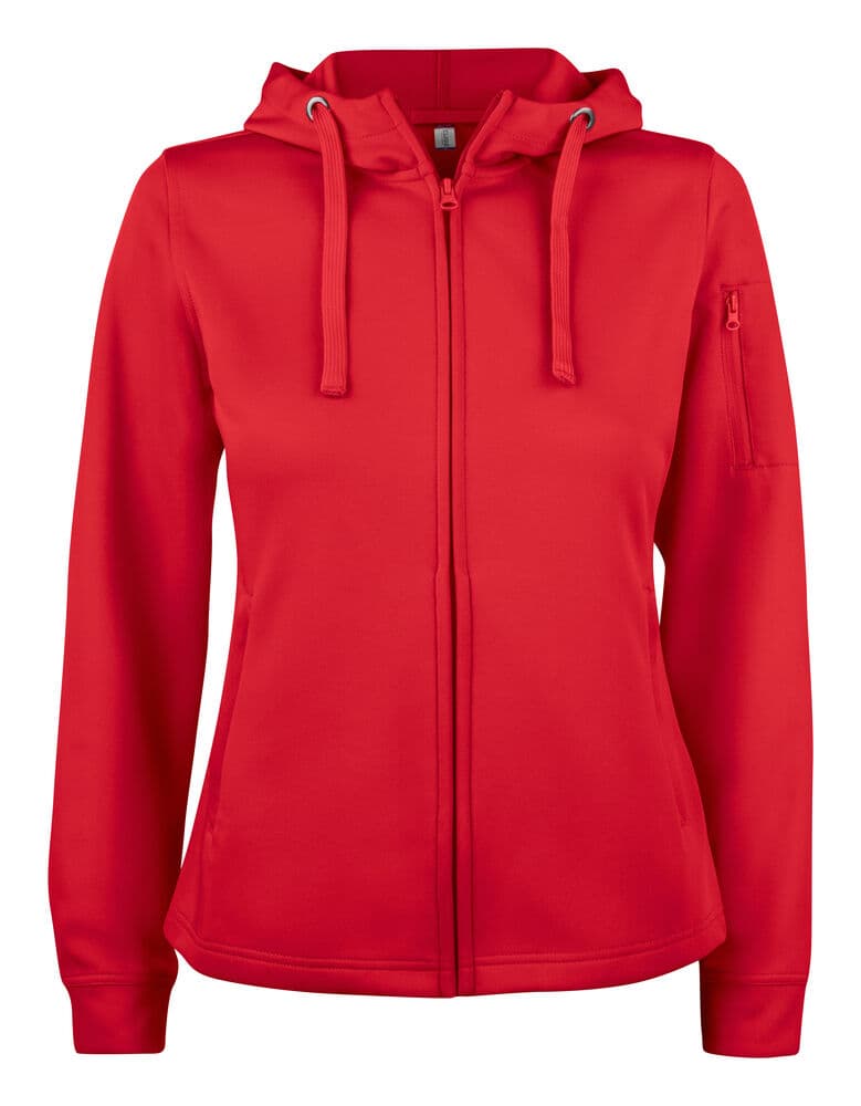 Clique Basic Active Hoody FZ Women coloris Rouge