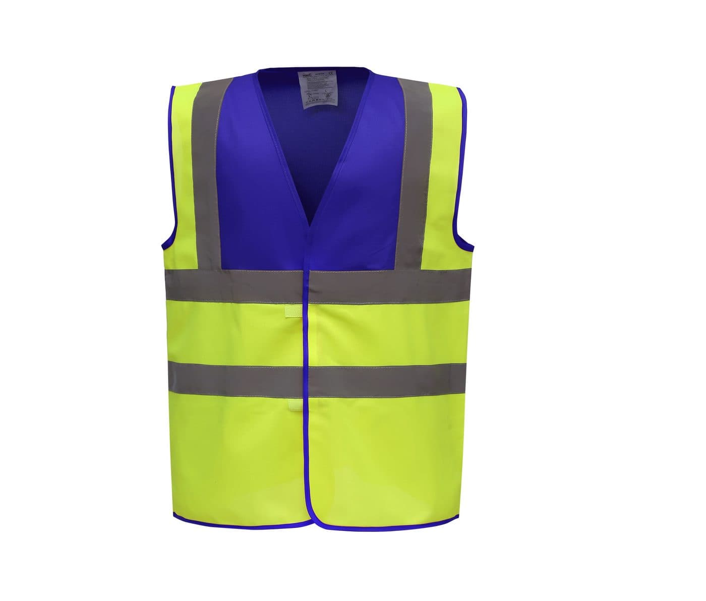 HI-VIS 2-BAND AND BRACES WAISTCOAT coloris Bleu roi / Jaune haute visibilité