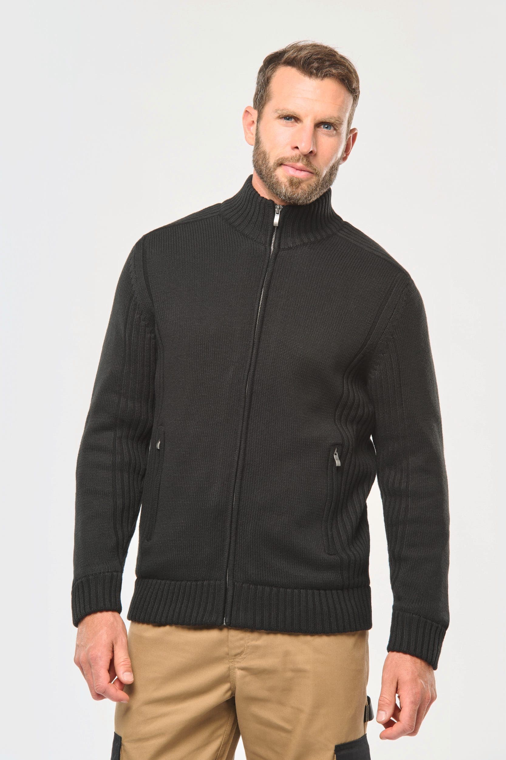 Cardigan doublé polaire homme en situation
