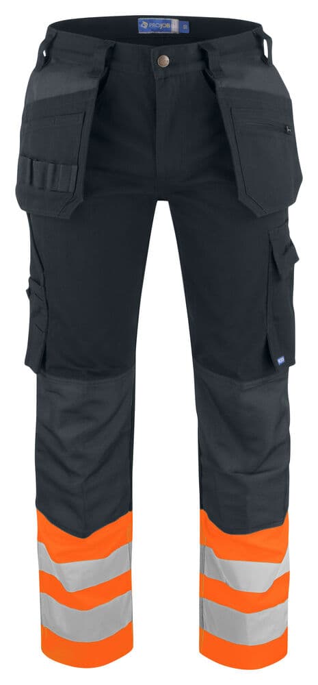 6530 PANTALON DE SIGNALISATION AVEC POCHES AUX GENOUX ET POCHES JEAN EN ISO 20471 CLASSE 1