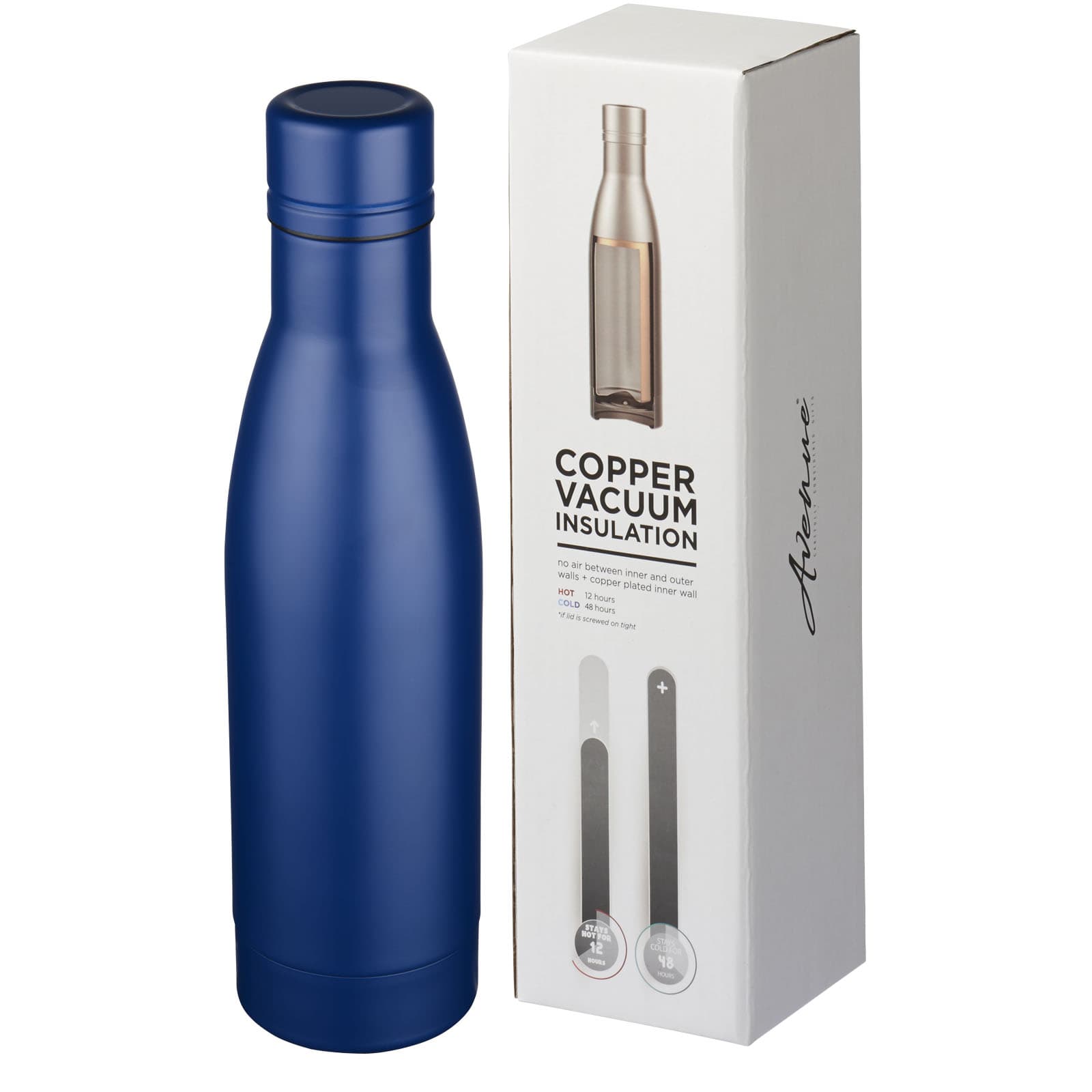 Bouteille isotherme Vasa sous vide avec couche de cuivre de 500 ml coloris Bleu