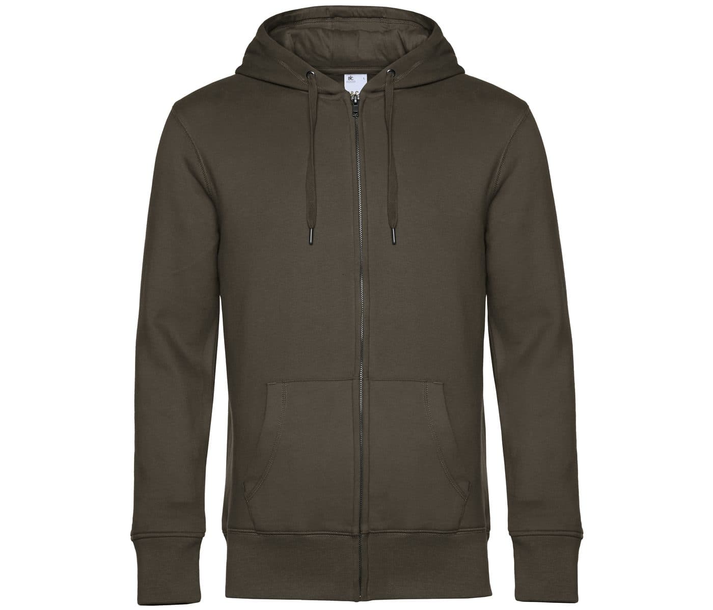 B&C KING ZIPPED HOOD coloris Kaki