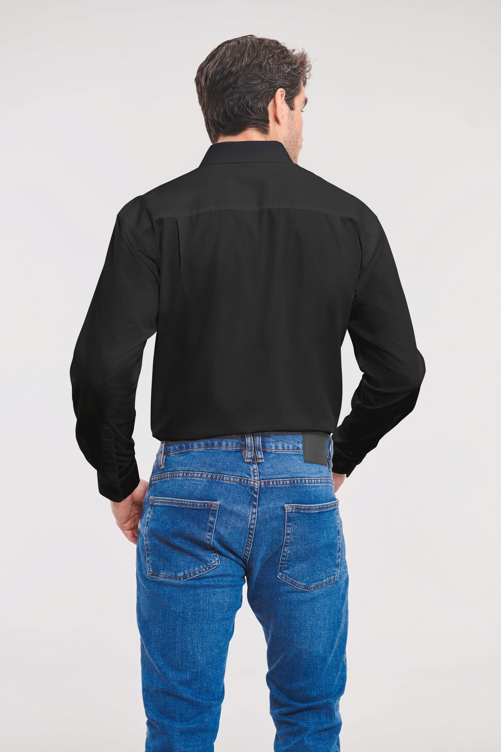 Chemise homme popeline pur coton manches longues en situation