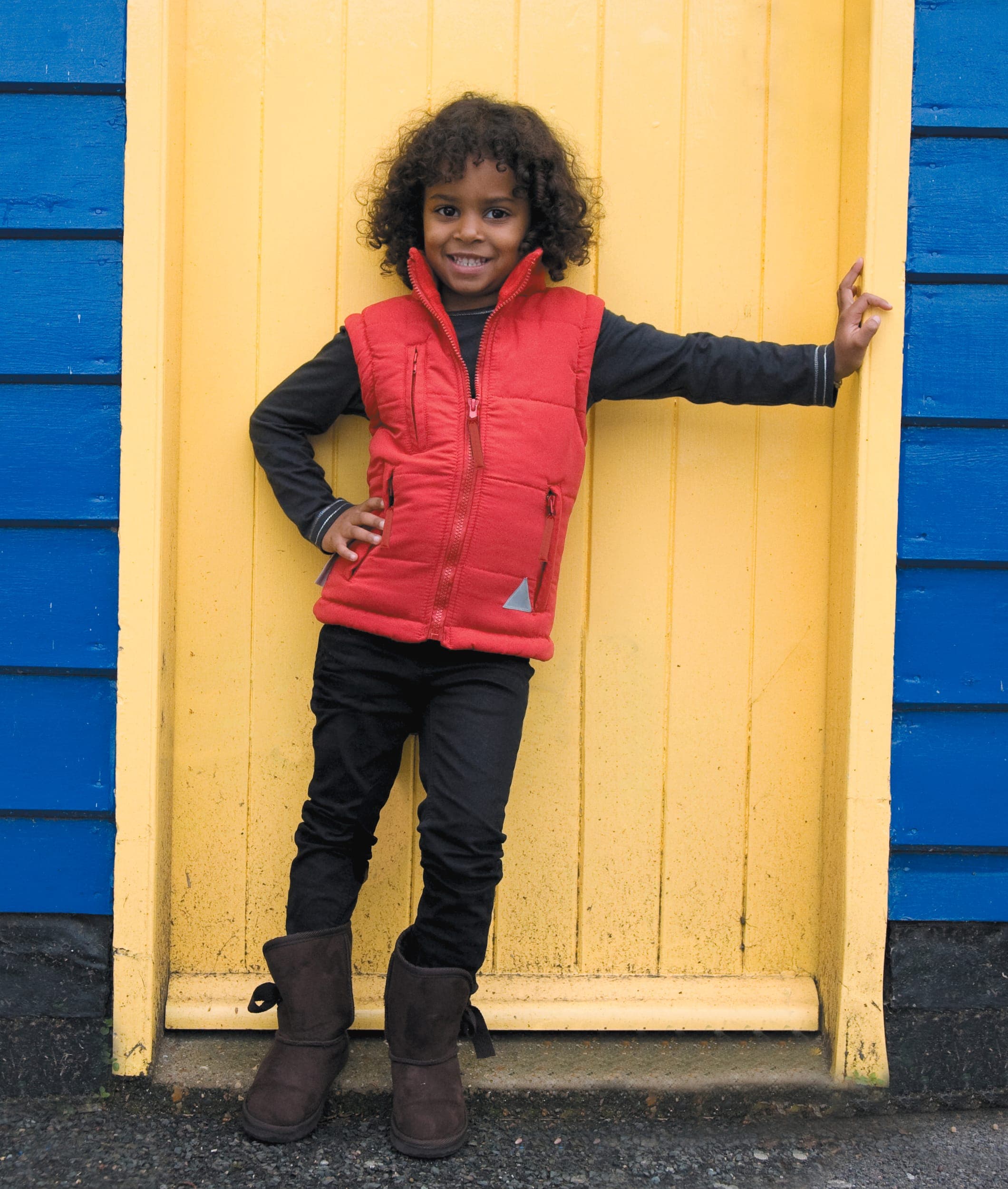 Bodywarmer doublé enfant en situation